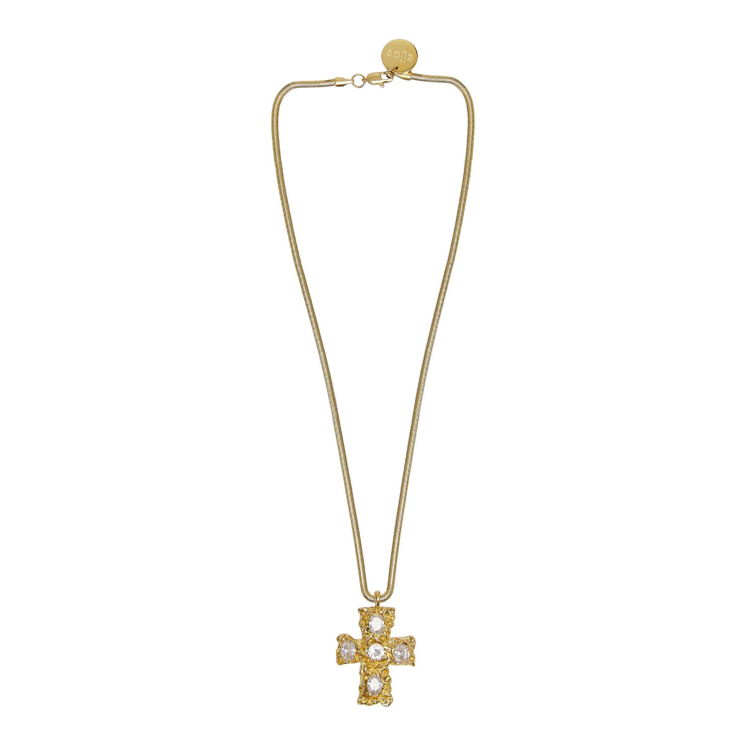 Women’s Gold Lana Cross Necklace Eljae