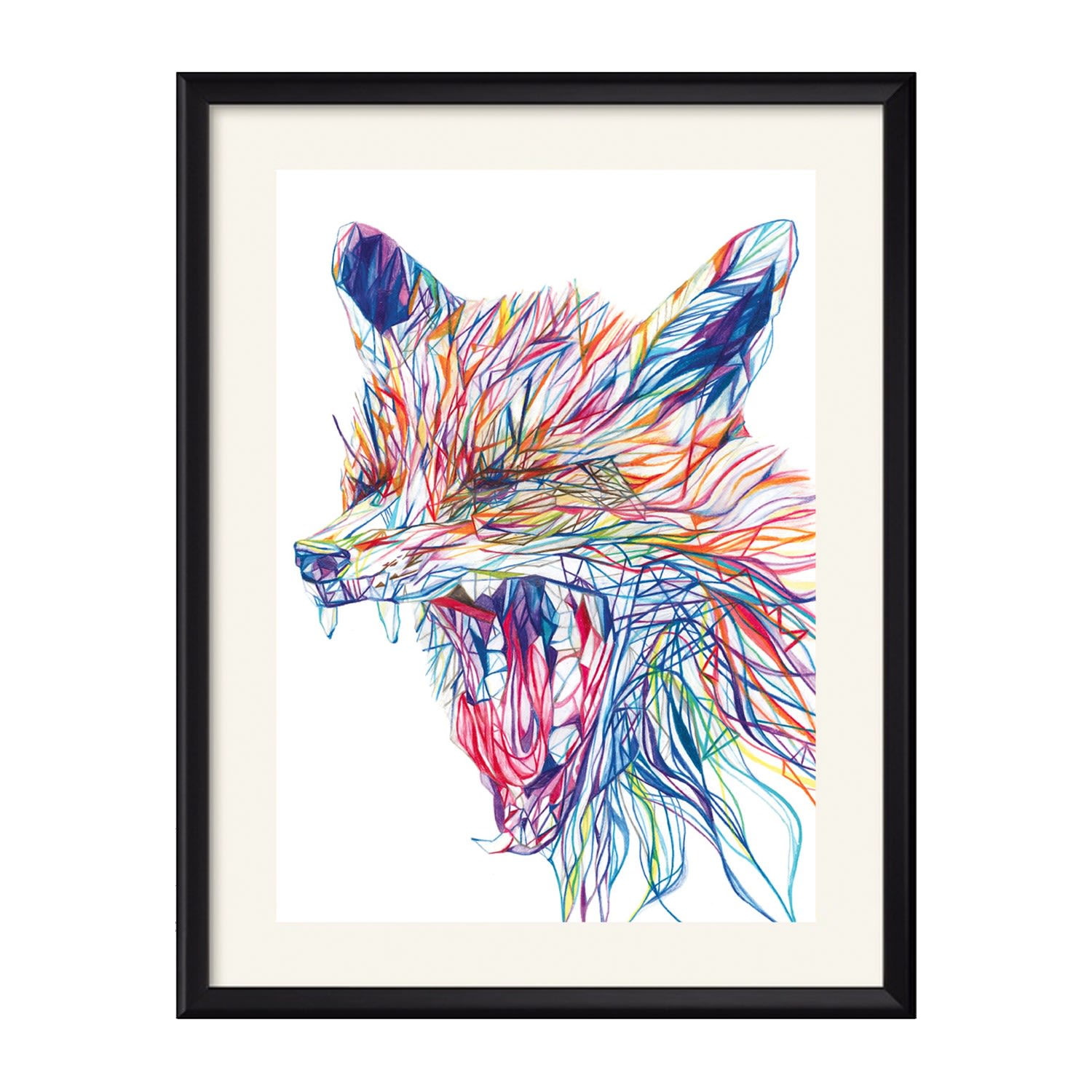Yawning Fox Art Print Claudine O’sullivan Illustration & Design