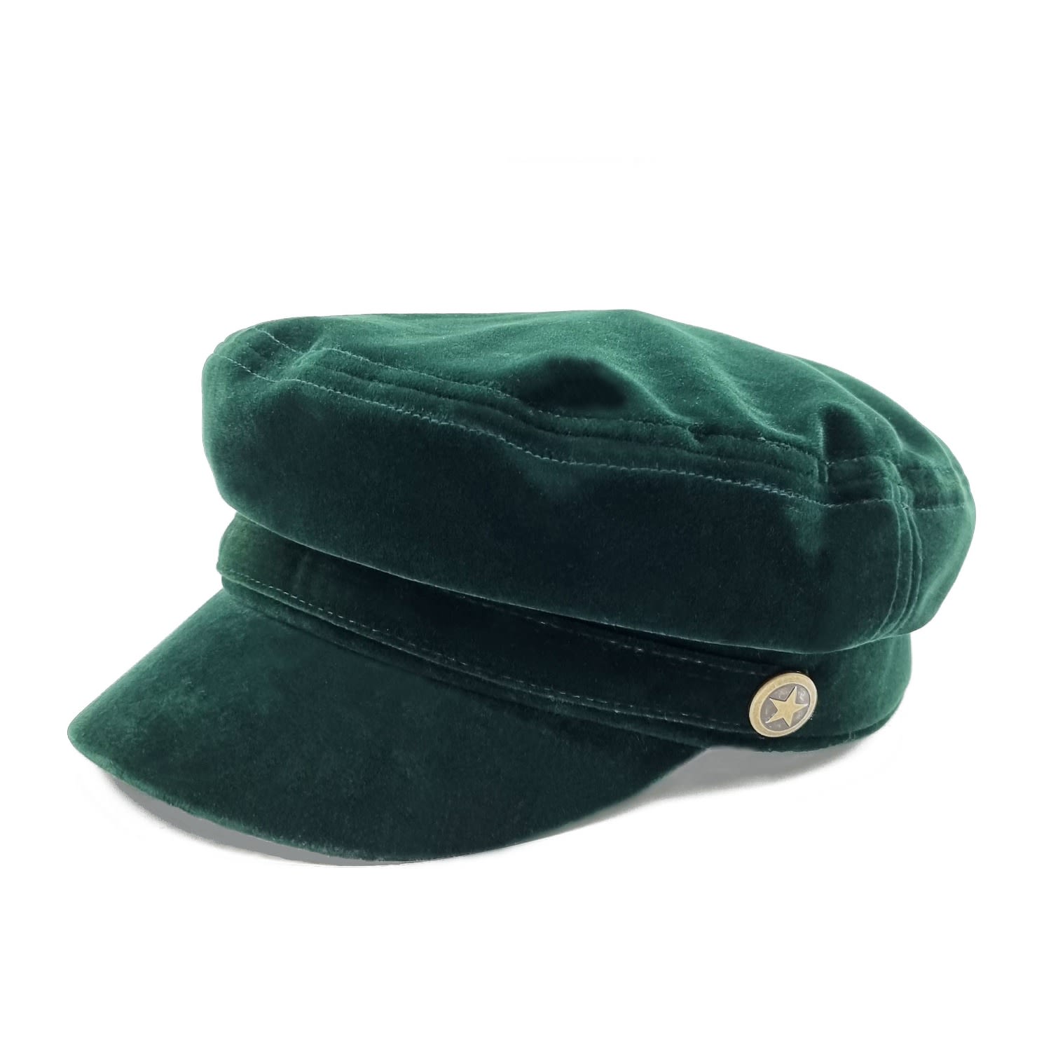 Women’s Green / Black Hailey Velvet Baker Boy Hat-Emerald 57Cm Nooki Design
