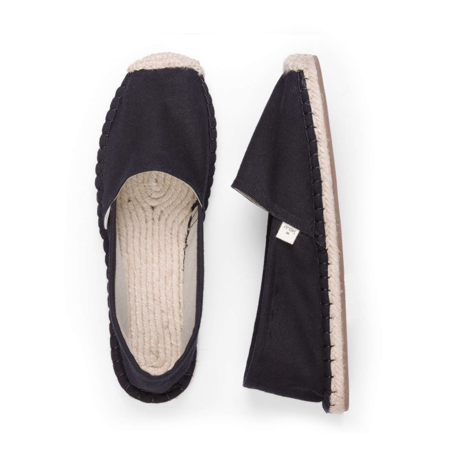 Handmade Vegan Classic Fit Espadrilles For Women In Jet Black Xxs Kingdom of Wow