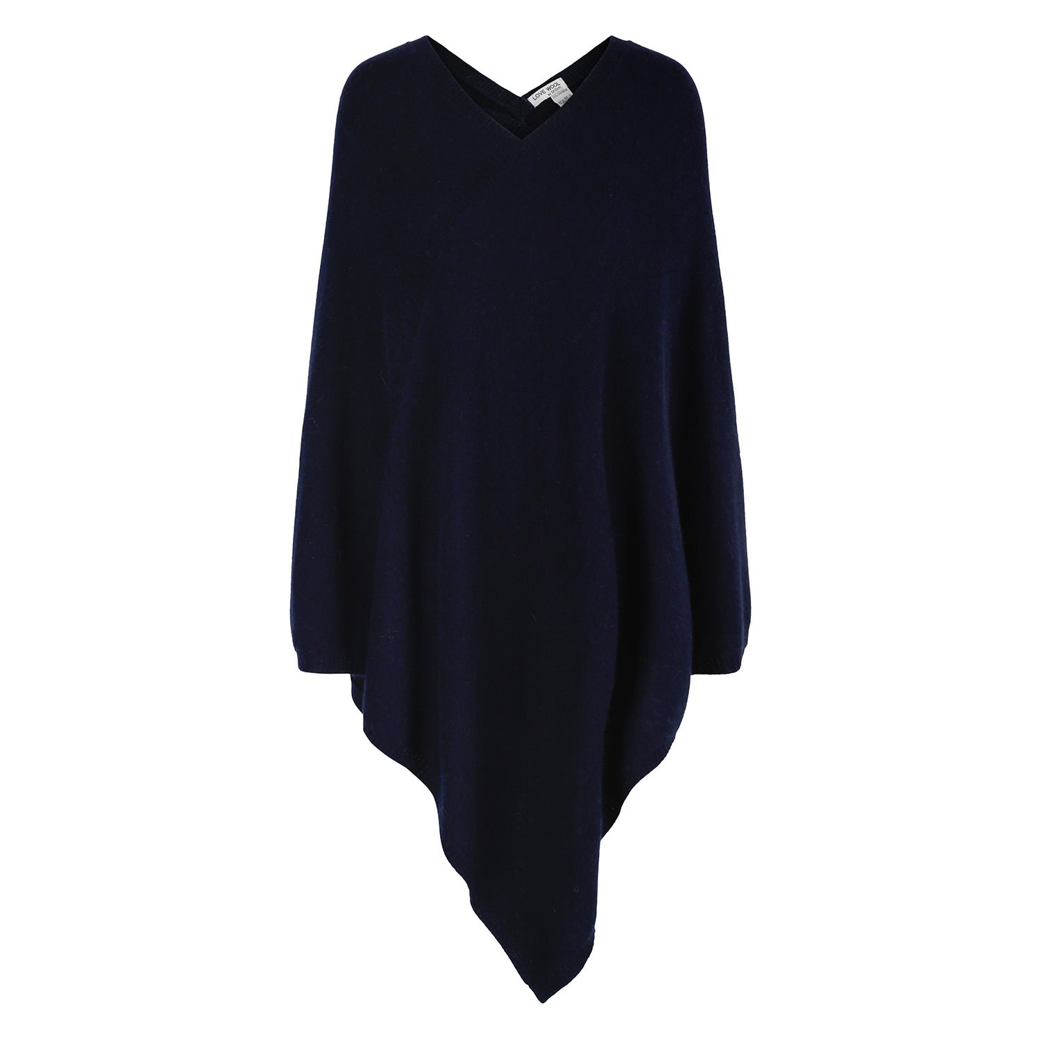 Women’s "Anine" Big Cashmere Poncho - Navy Blue One Size Tirillm