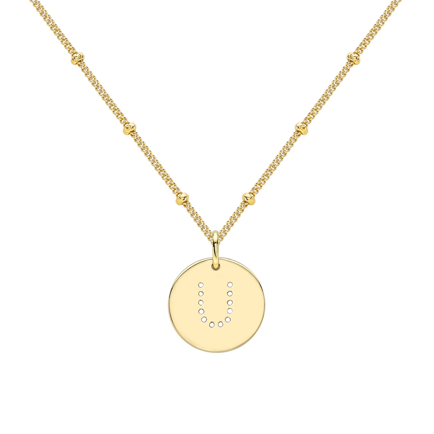 Women’s Gold Alphabet U Necklace Neola Design