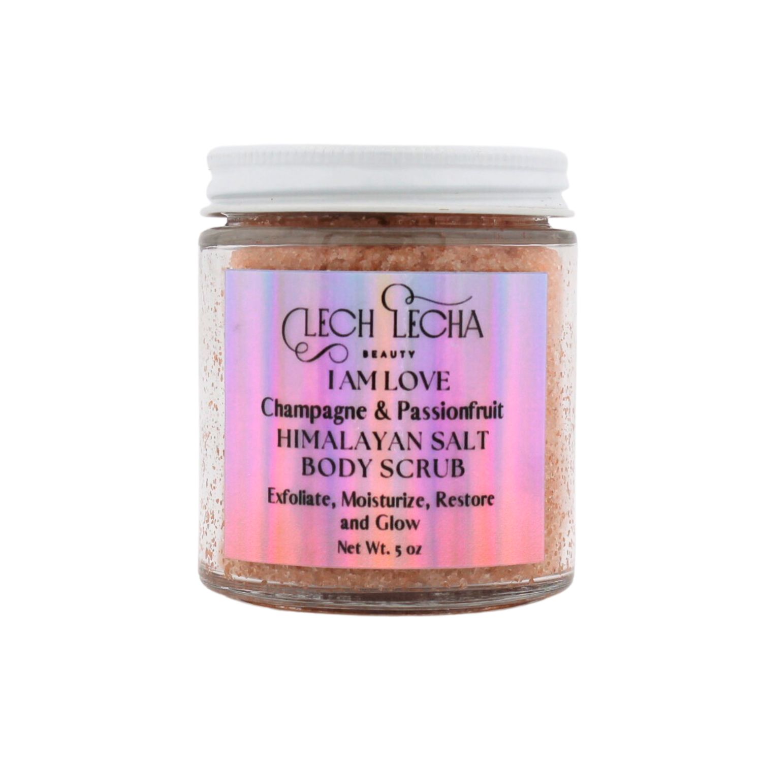 Pink / Purple I Am Love Champagne & Passionfruit Himalayan Salt Body Scrub Small Lech Lecha Beauty