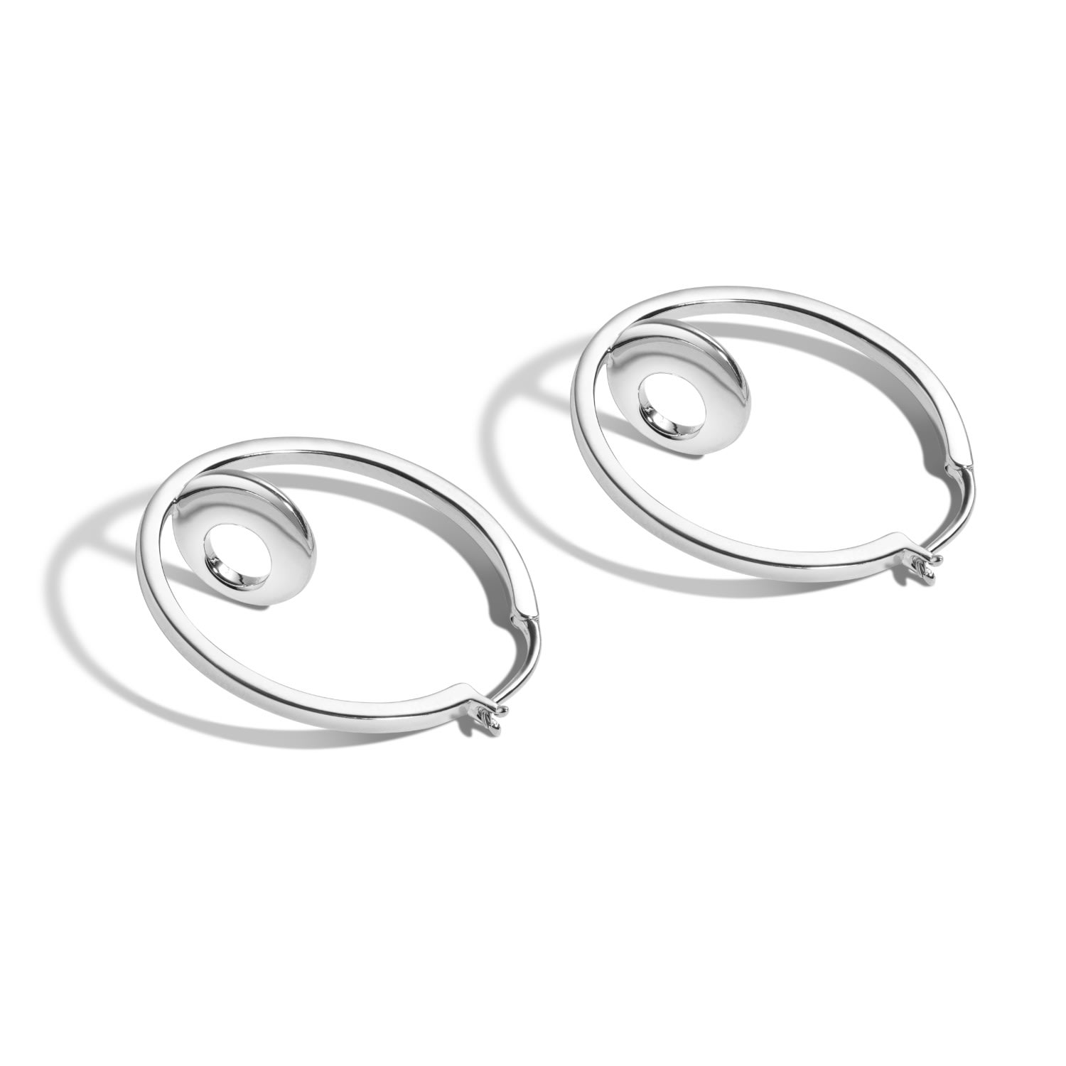 Women’s We Let Our Hair Down Earrings - Sterling Silver Hoop Earrings Lúdere