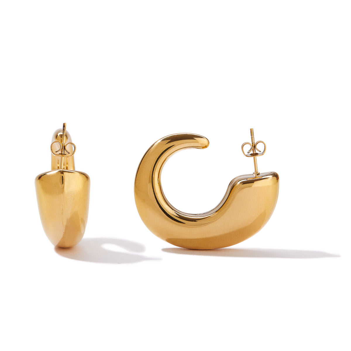 Women’s Gold / Silver Kylie Large Chrome Earring Fiery Jewelry