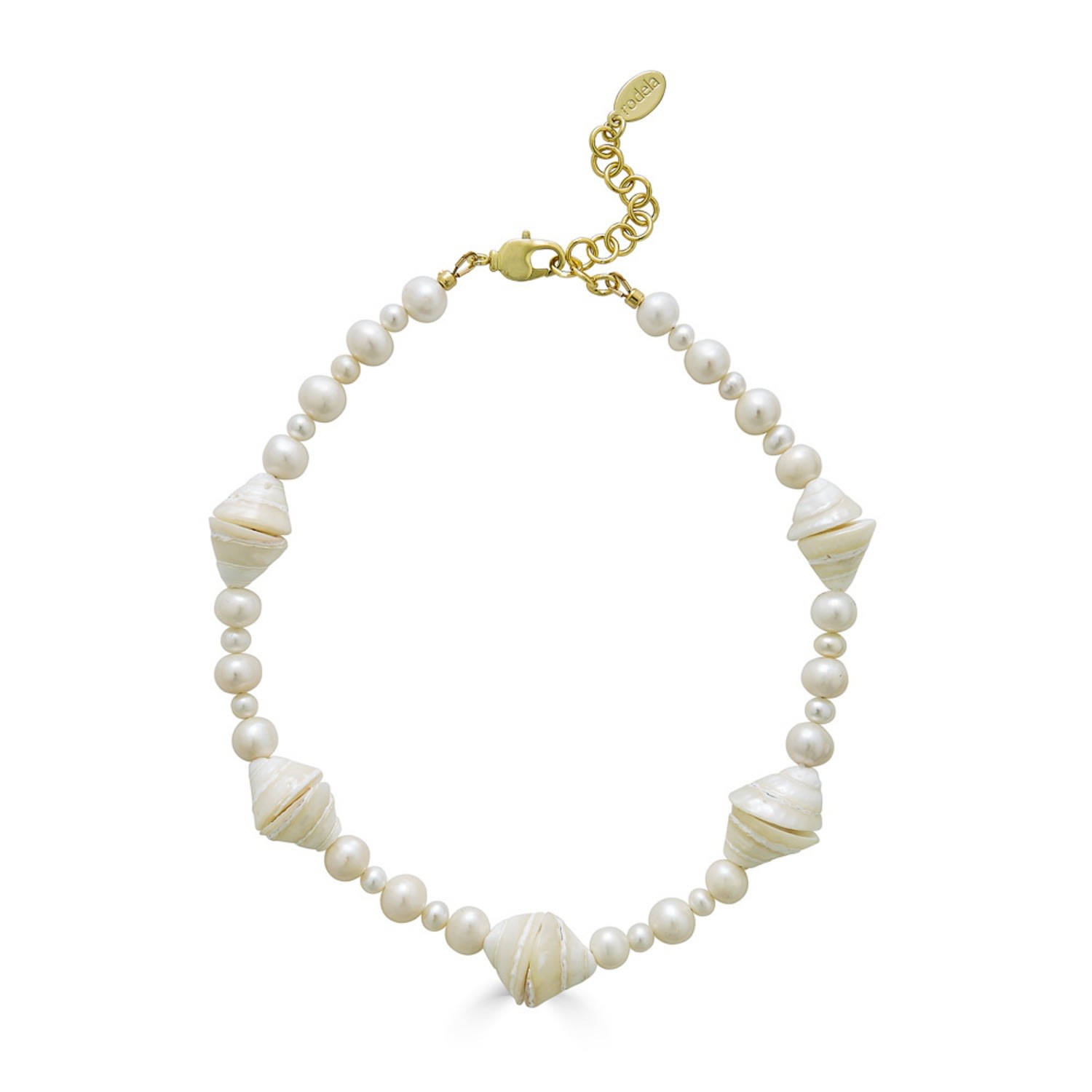 Women’s White Cordelia Freshwater Pearl And Shell Necklace Rodela