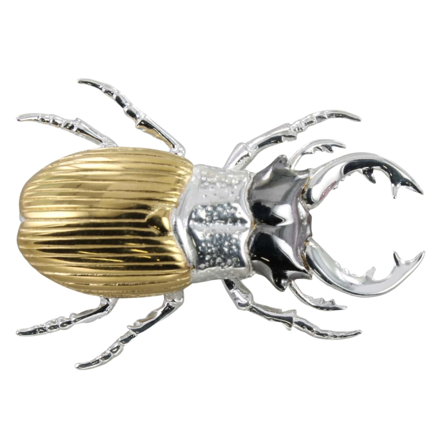 Women’s Silver / Gold Stag Beetle Brooch Reeves & Reeves