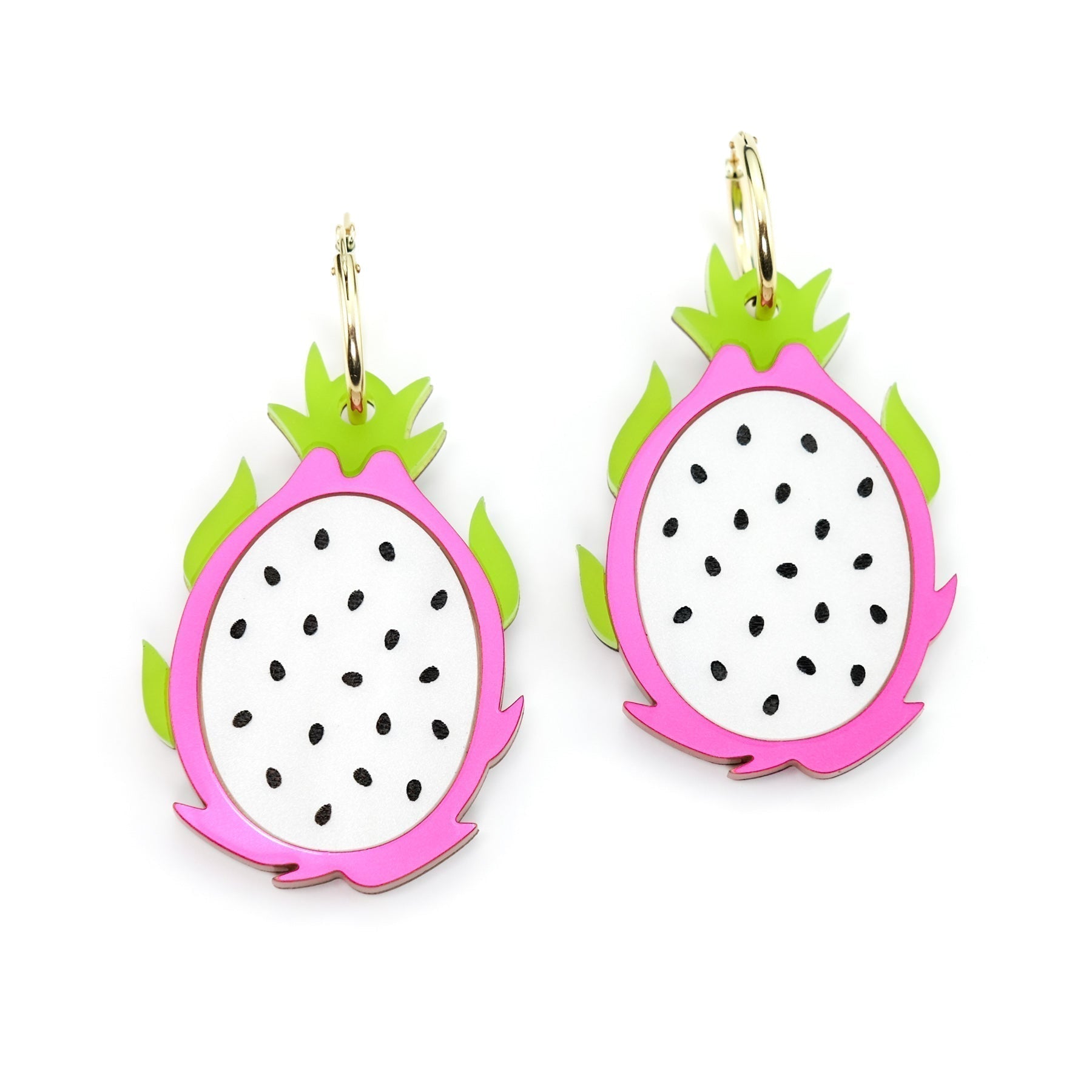 Women’s Pink / Purple / White Dragonfruit Earrings By Chavelli