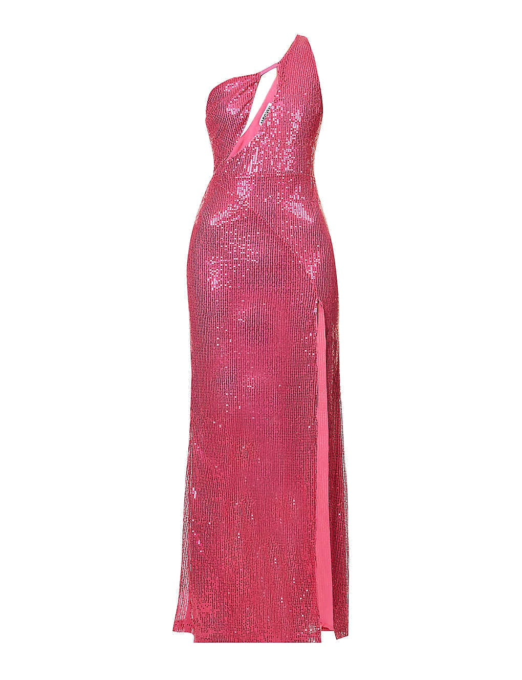 Women’s Pink / Purple Fevan Pink High Slit Sequin Dress Large Amy Lynn