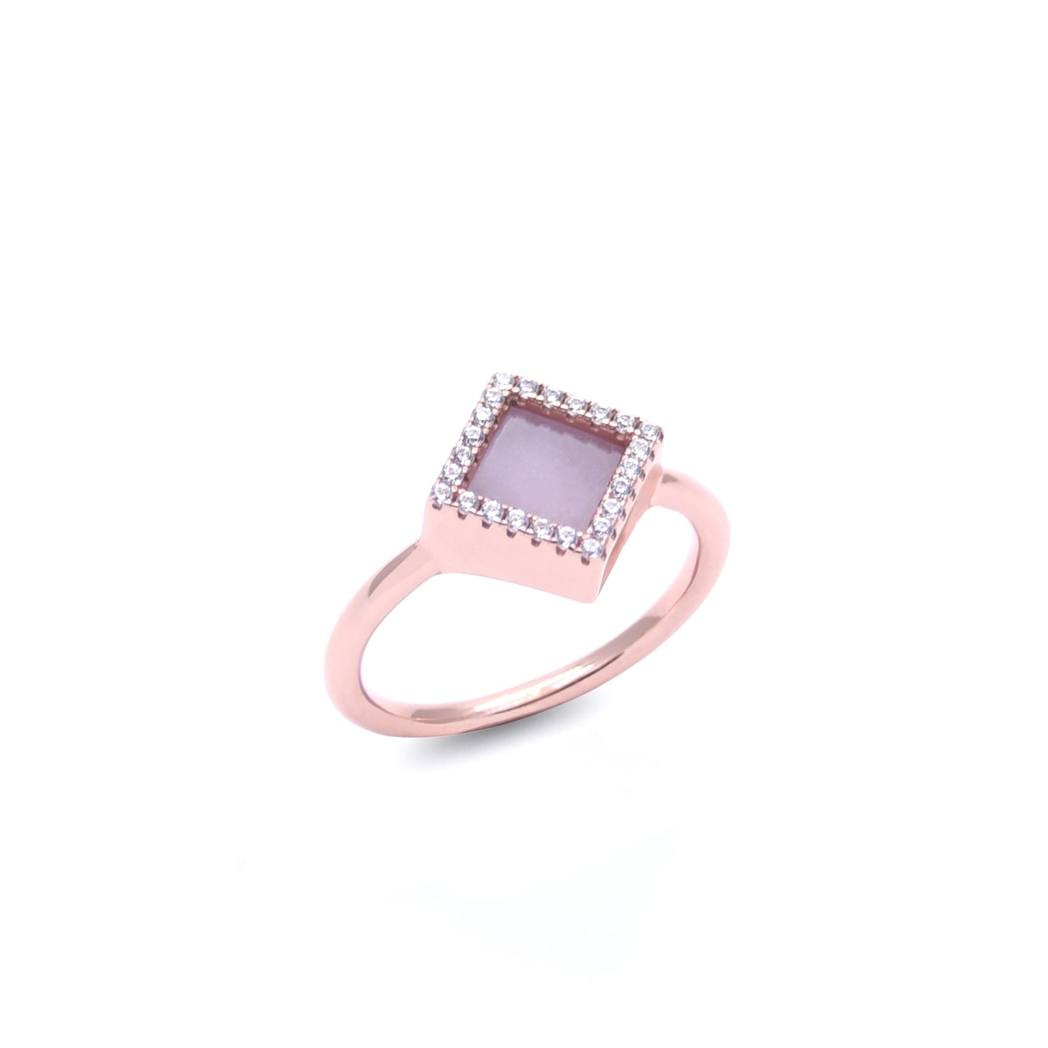 Women’s Rose Gold Terra Small Ring In Lavender Jade Jadeite Atelier