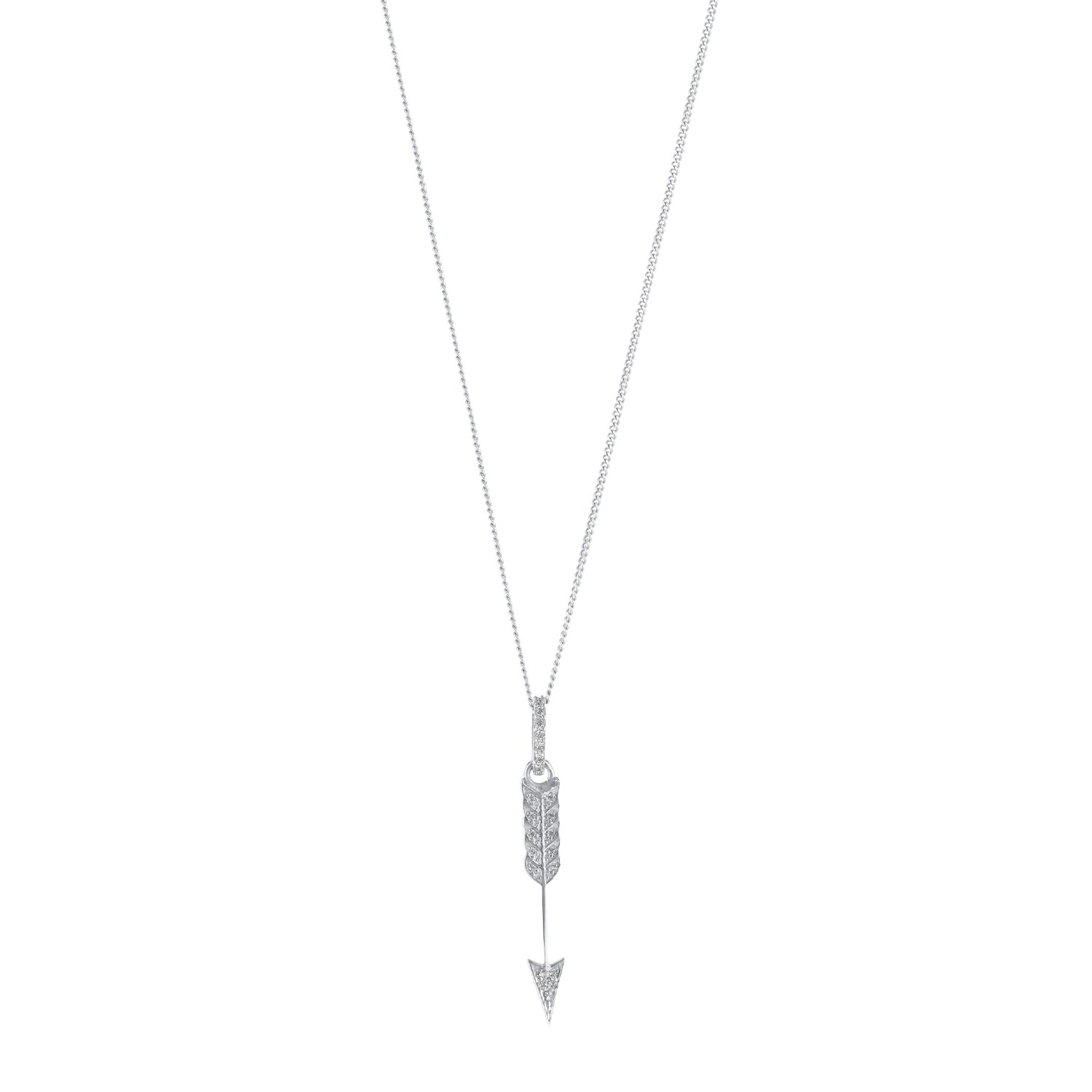 Women’s Zephyr Arrow Necklace Sterling Silver Wolf and Zephyr