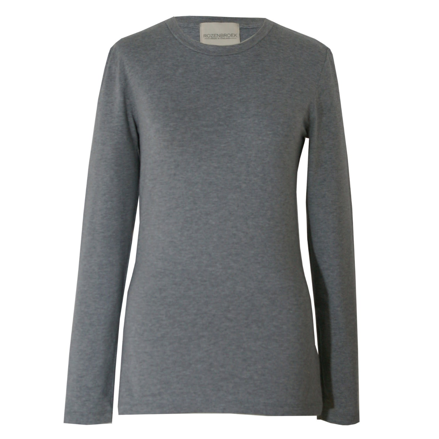 Women’s Organic Bamboo Long-Sleeve Tee In Grey Large Rozenbroek