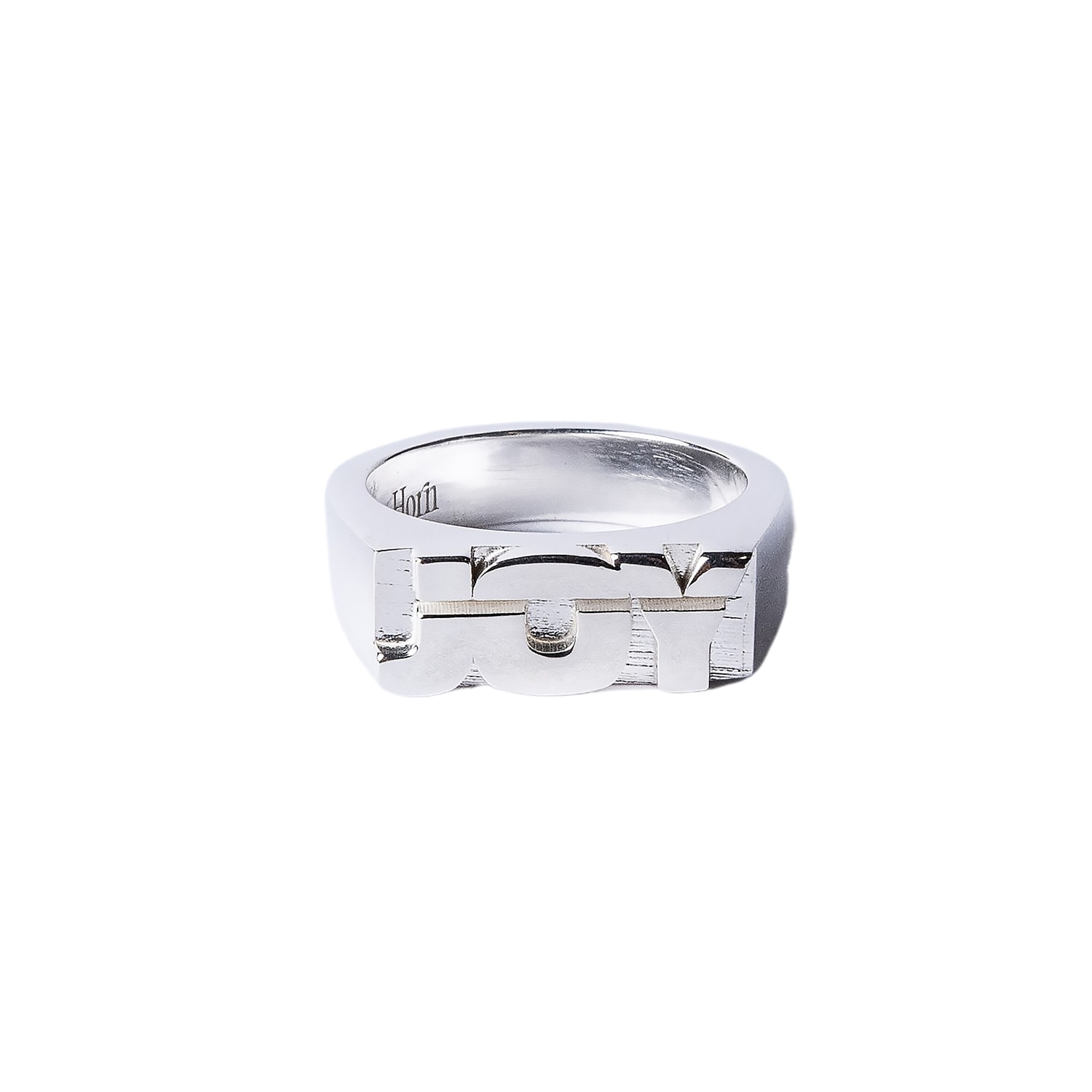 Men’s Silver Joy - Motto Manifesto Ring Golden Horn Jewellery