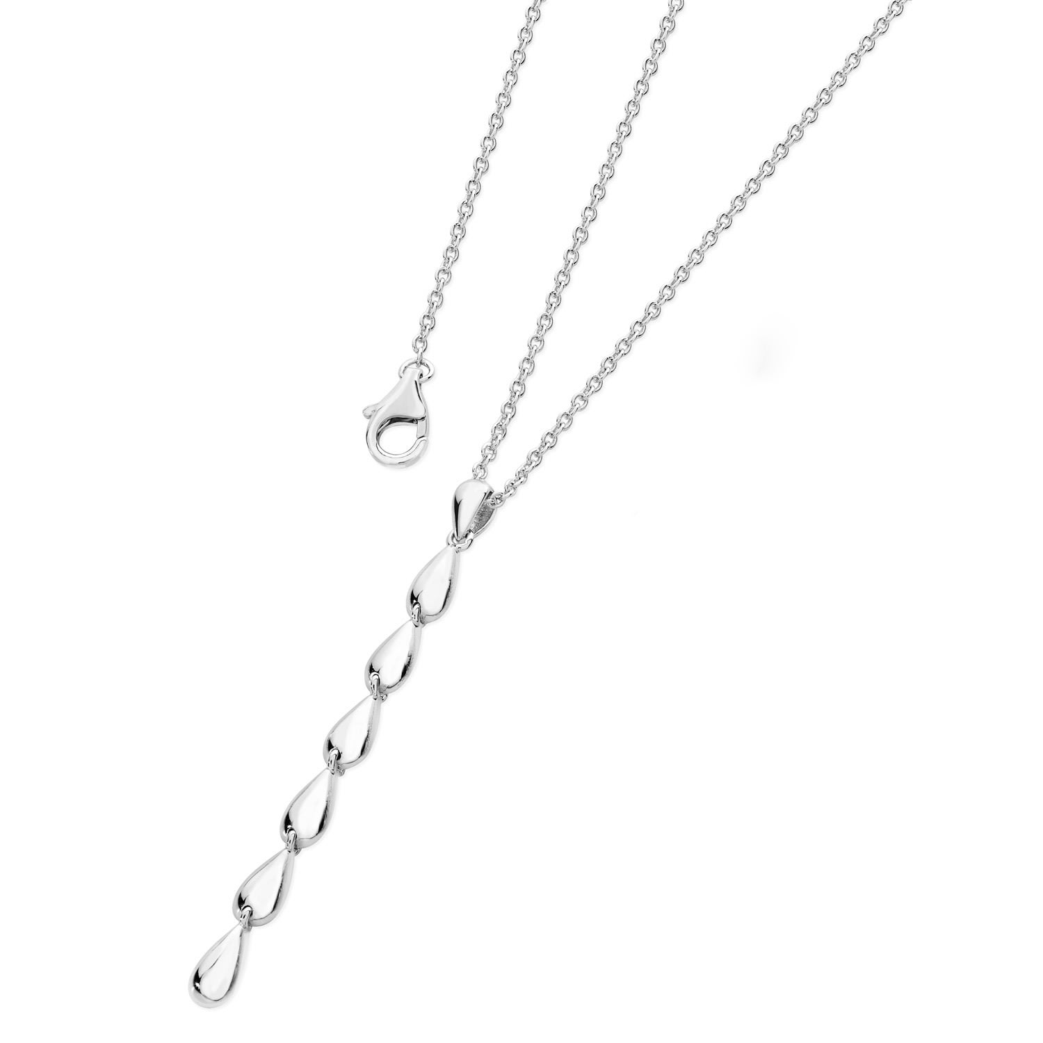 Women’s Silver Long Tear Drop Pendant Lucy Quartermaine