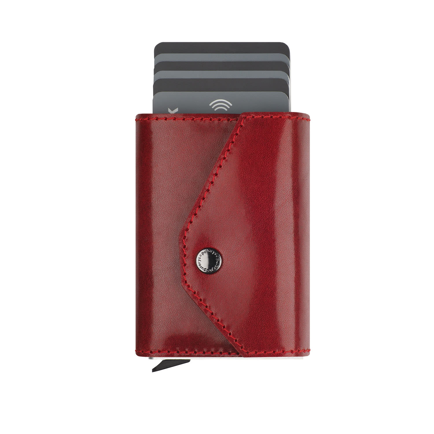Men’s Brown / Red Pularys Rfid Wallet - Porter Insider Line Style In Red Colour