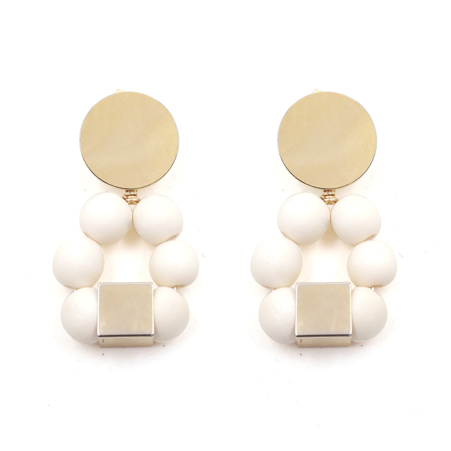 Women’s White The Jenna Hand-Crafted Statement Earrings Soli & Sun