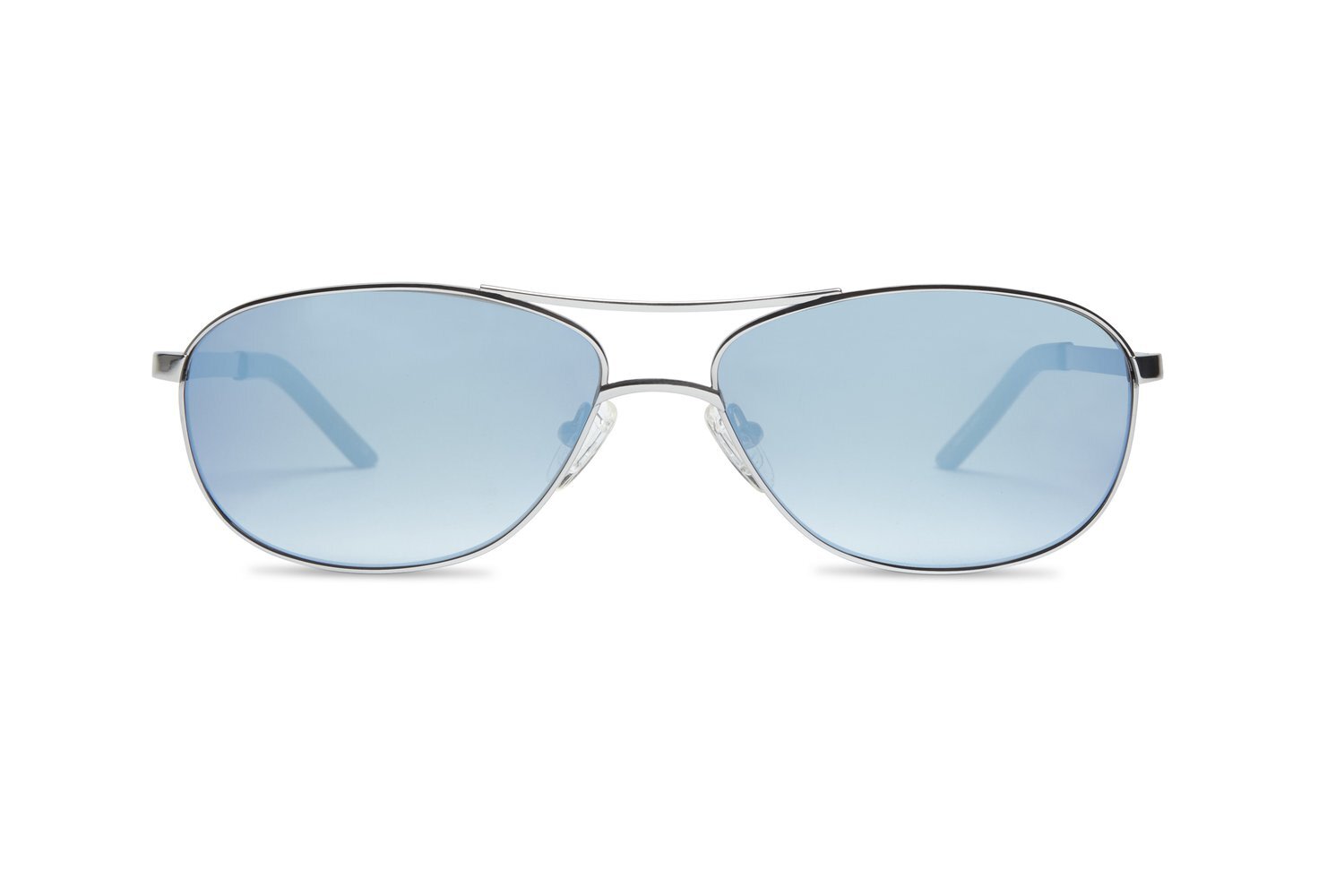 Men’s Aviator Sunglasses In Silver With Blue Lenses - High Flyer Two One Size Gazal Eyewear