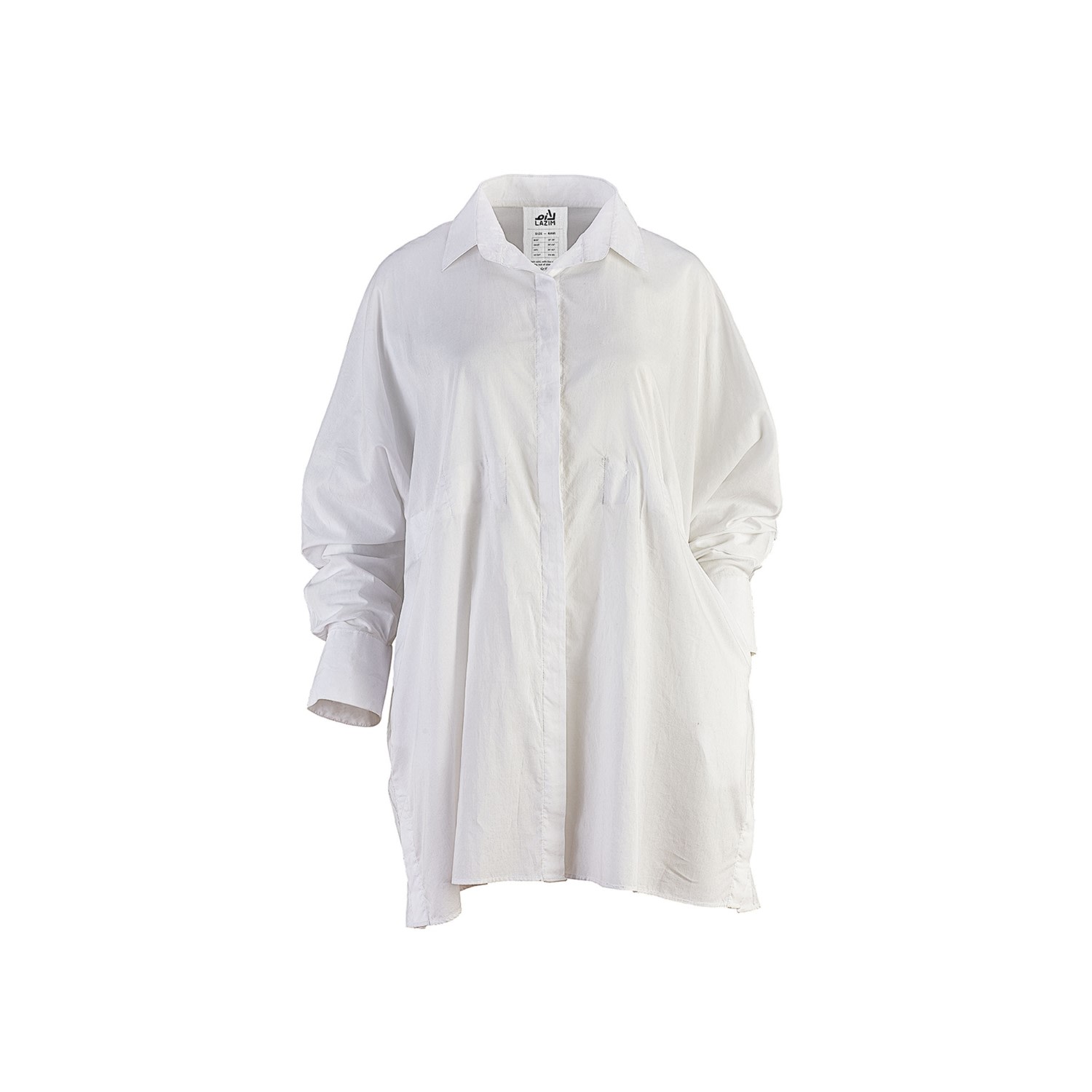 Women’s Black / White Lazim - Awami Kameez Shirt - White Xs/S MÄ“ru