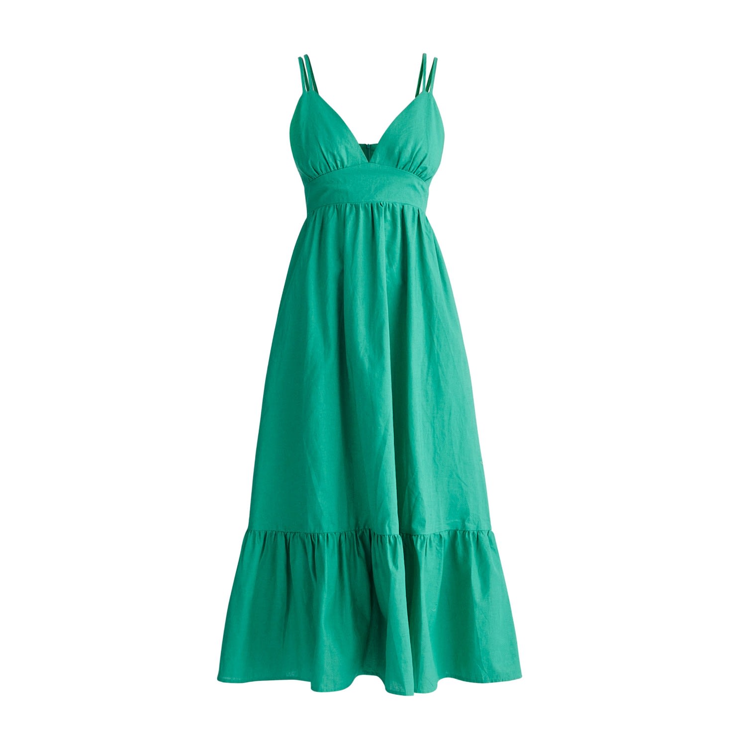 Women’s Linen Blend Midaxi Dress - Green Large Paisie