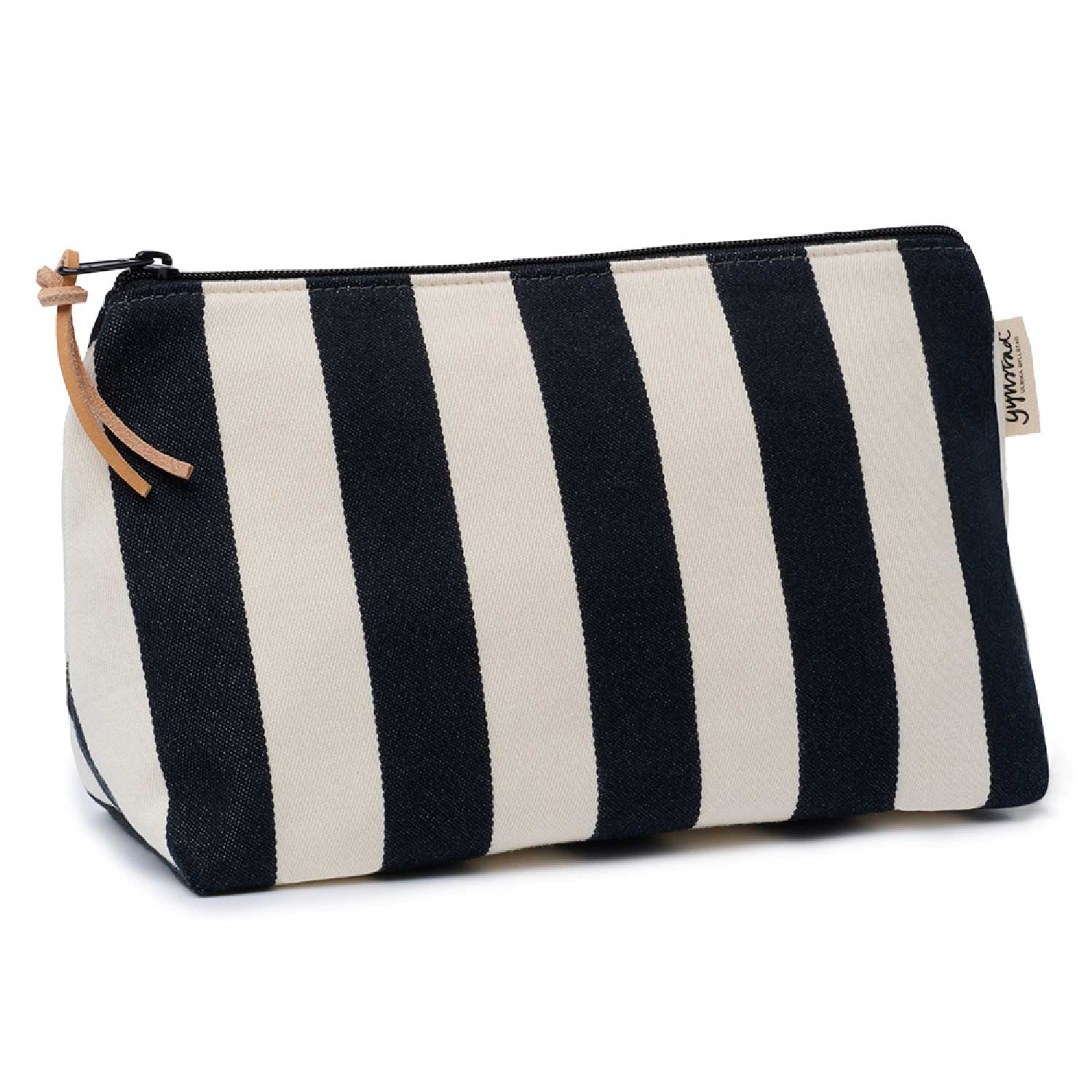 Black / White Nora Stripe Black Wash Bag L Gyllstad