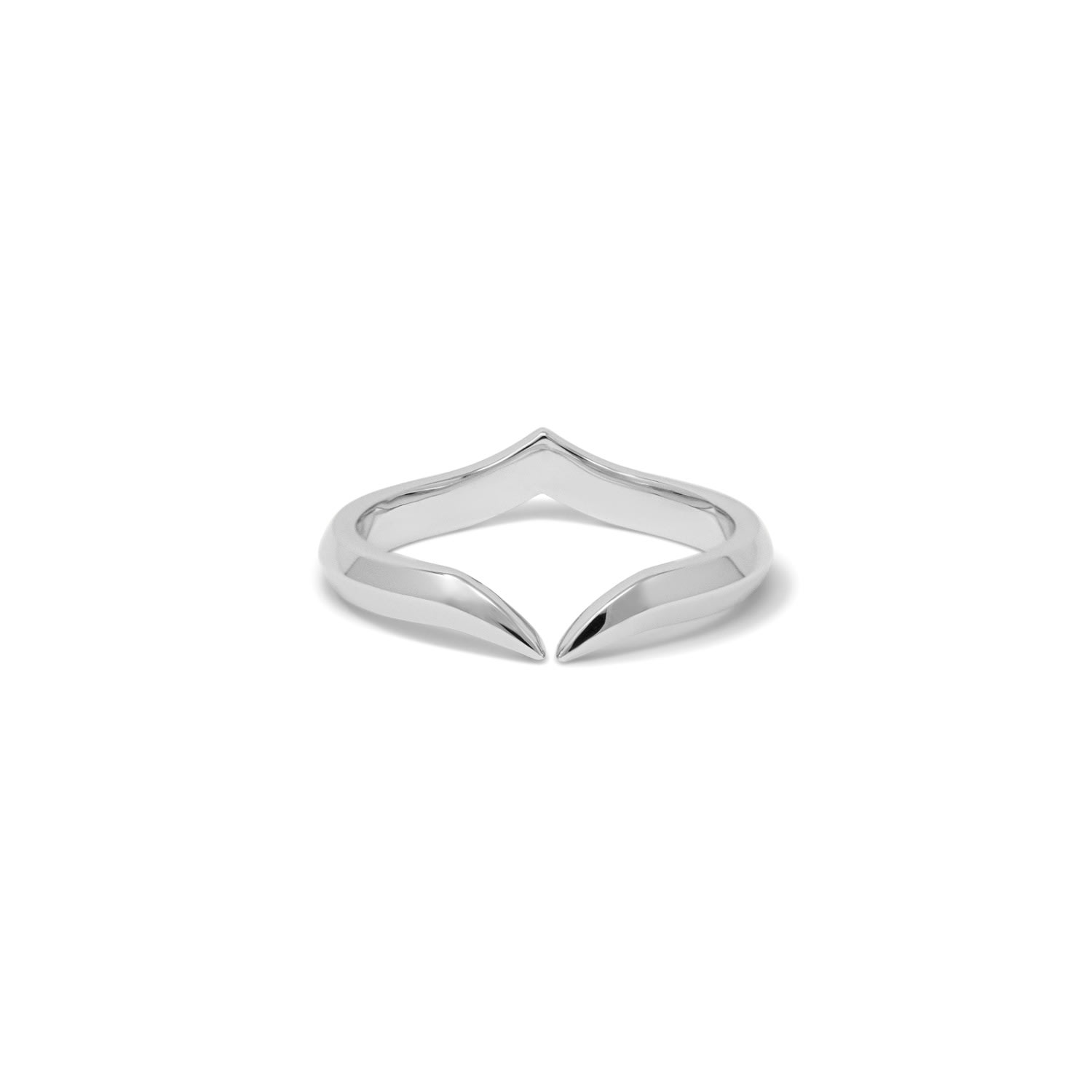 Women’s Fang Ring - Rhodium Plated Silver EdxÃº