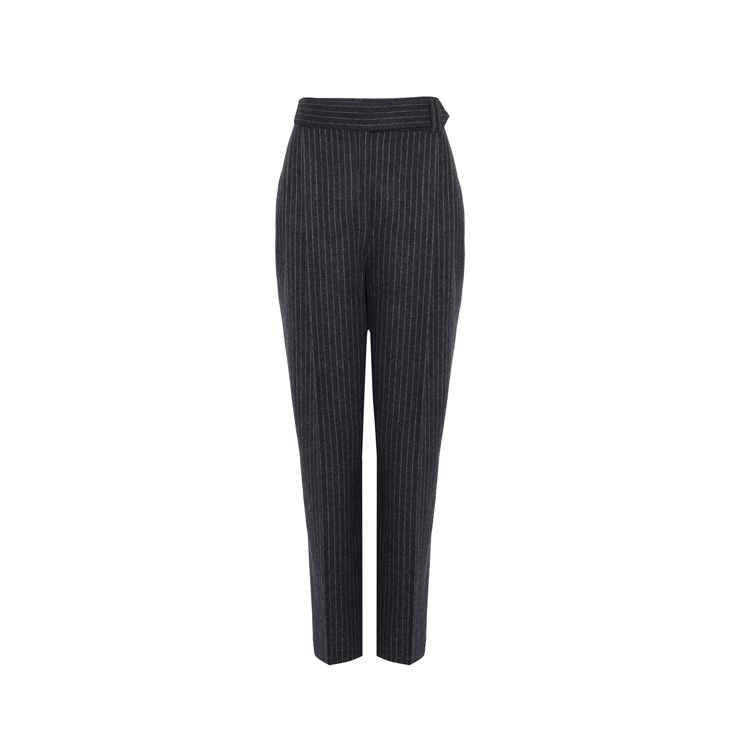 Women’s High-Waisted Striped Cashmere Grey Trousers Xxs Rue Les Createurs