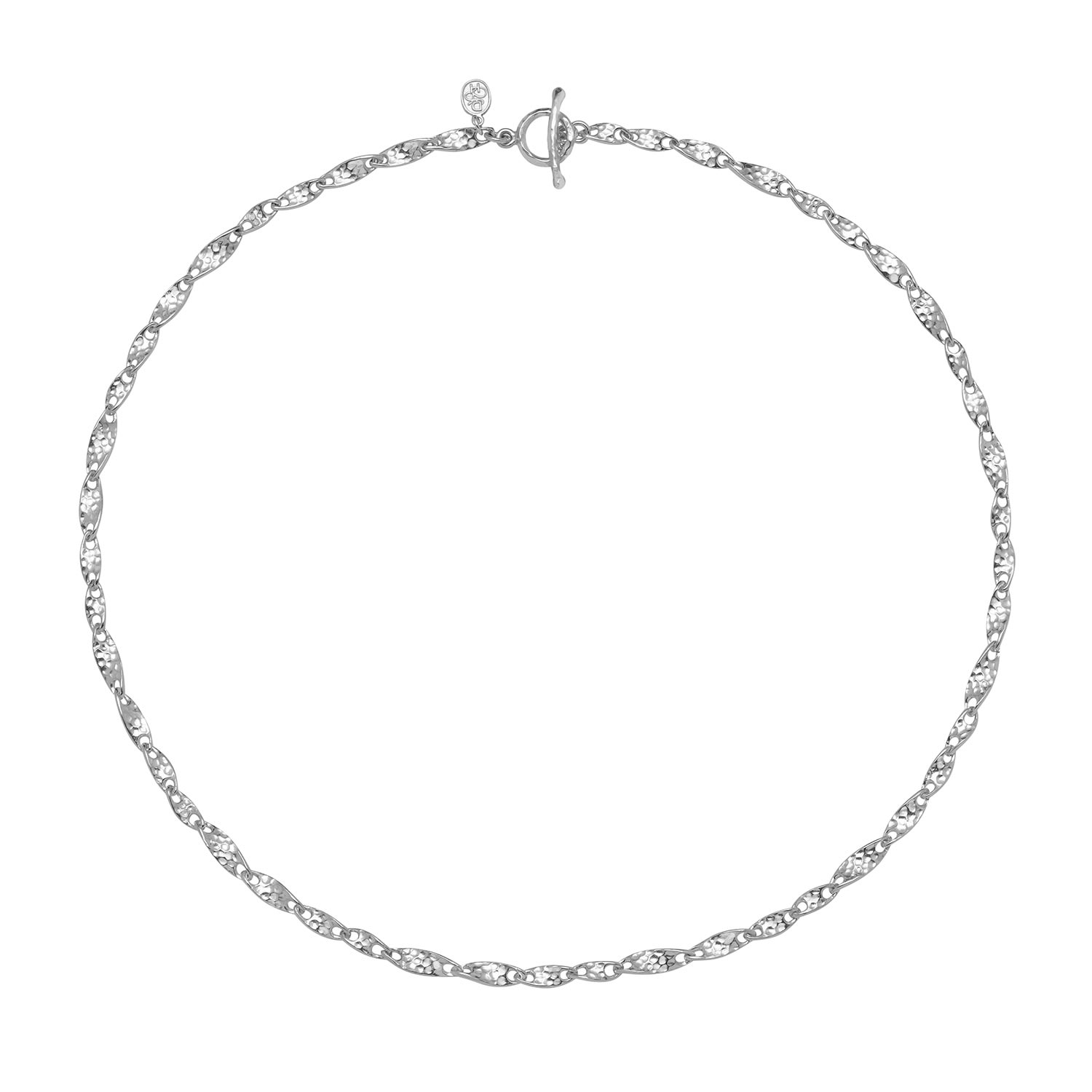 Women’s Silver Entwined Twist Link Necklace Dower & Hall