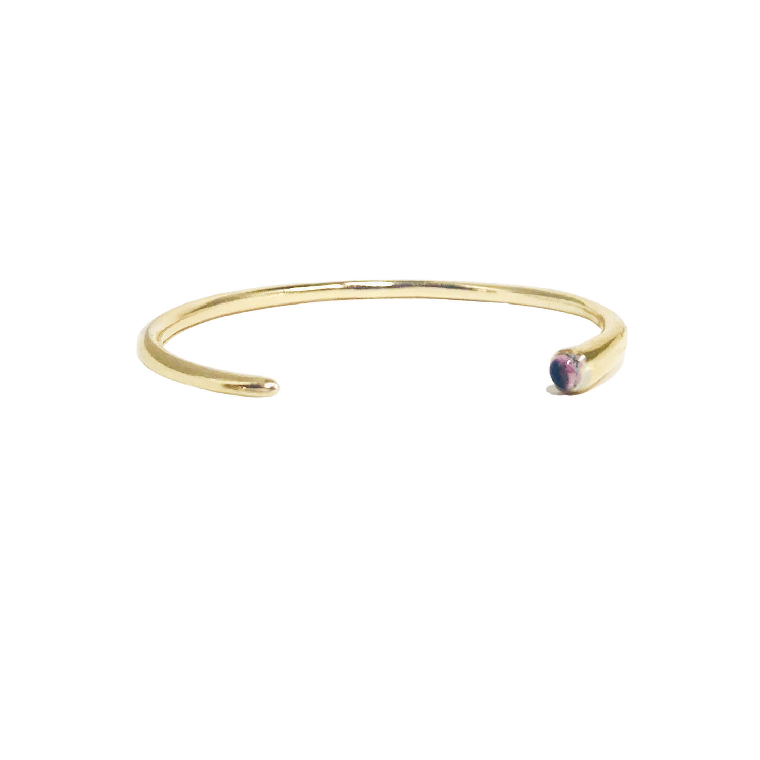 Women’s Gold / Pink / Purple Gold Open Cuff Bracelet Aki Roc Jewelry