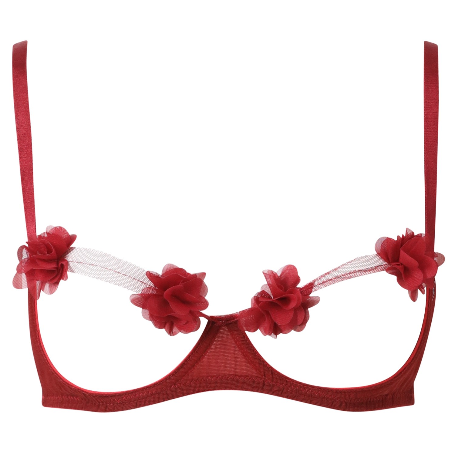 Women’s Fifi Red Petal Bralette Small Belle-Et-Bonbon