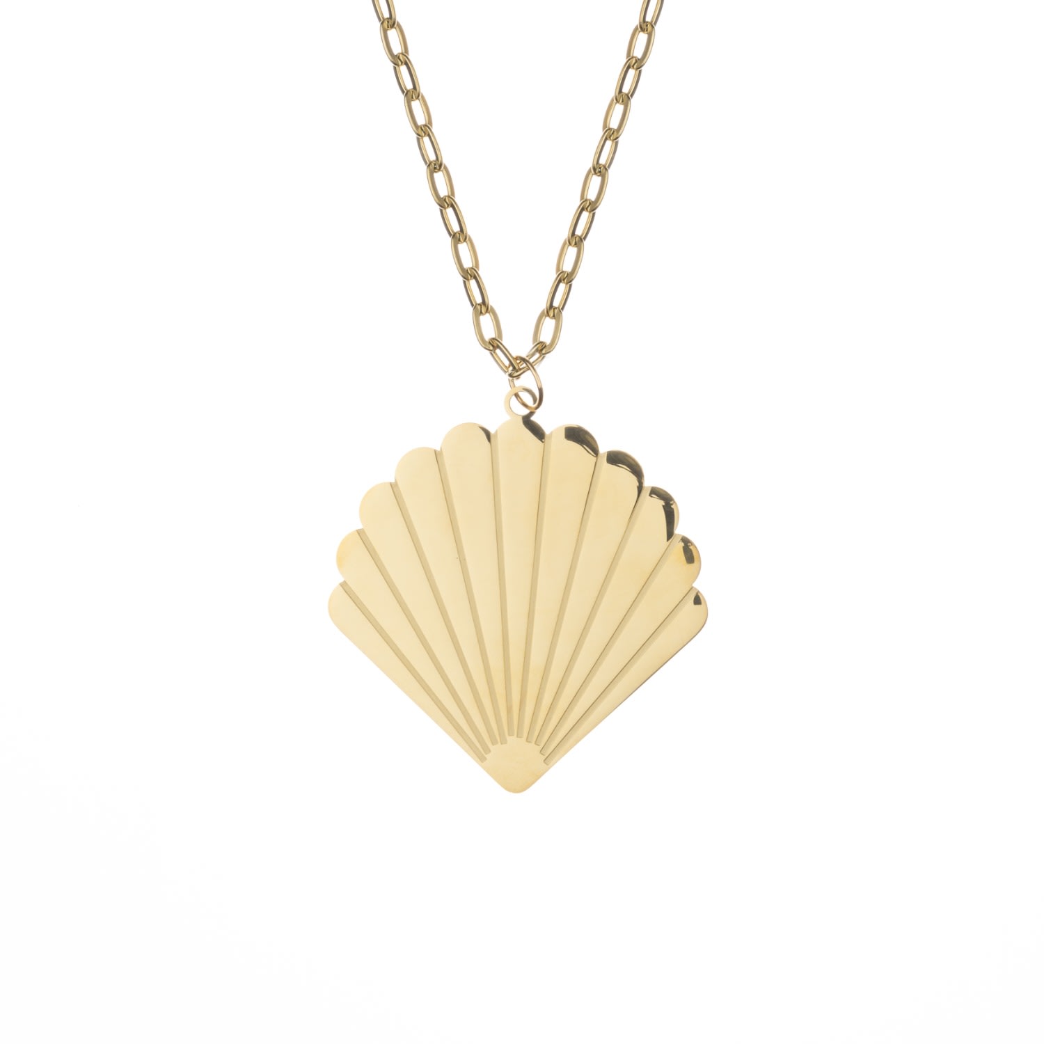 Women’s Gold Seashell Statement Collar Necklace Laines London