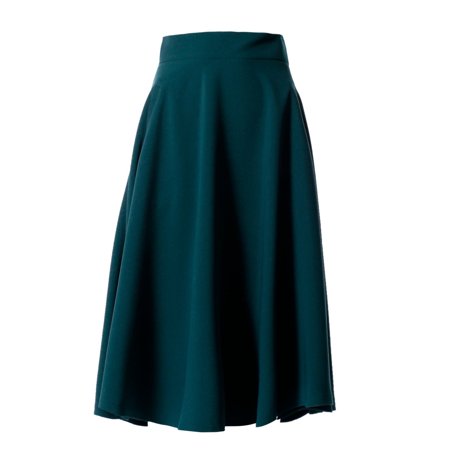 Women’s Lesly Deep Green A Line Midi Skirt Extra Small Vikiglow