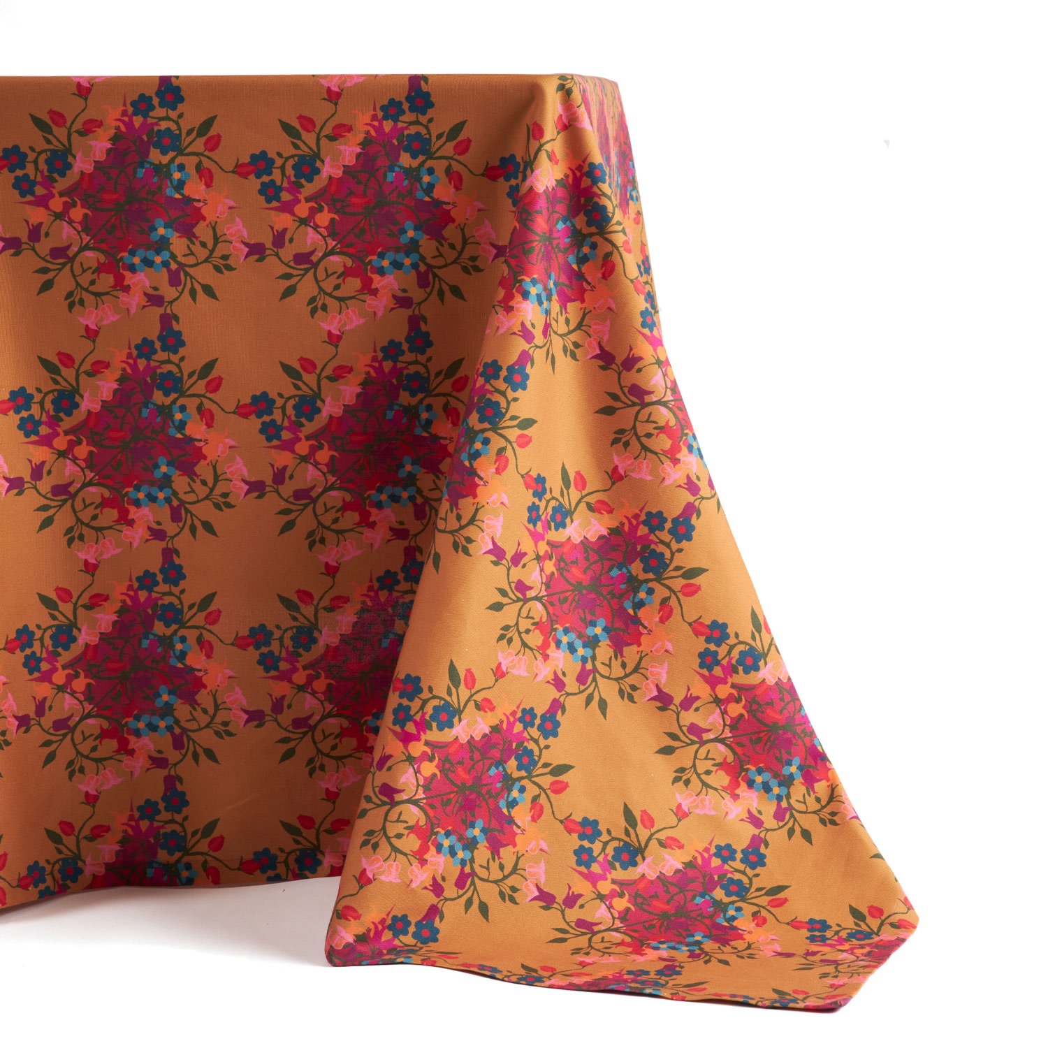 Yellow / Orange / Red Tablecloth In Blumen Orange - Square Sophie Williamson Design