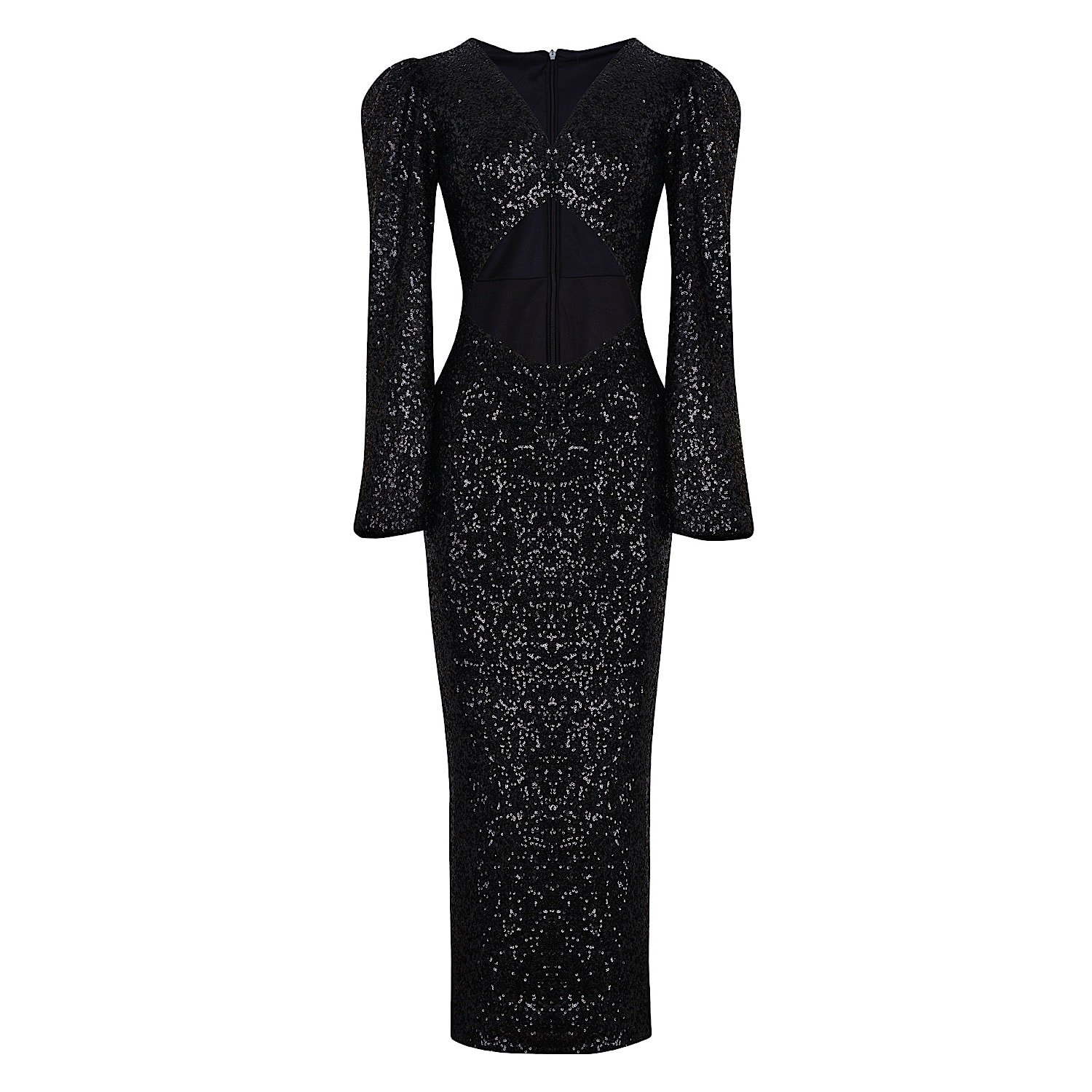 Women’s Roselenda Sequin Black New Year Cut Out Dress Large Selen Jewels