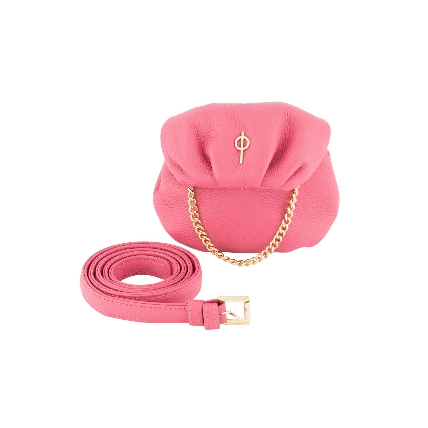 Women’s Tiny Leda Pink - Leather Belt Bag And Crossbody Otrera