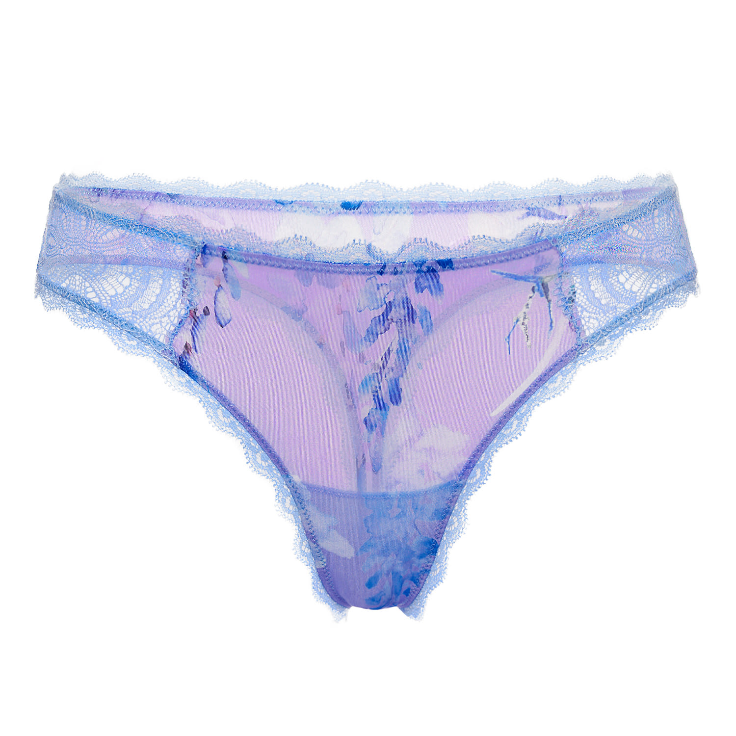 Women’s Blue Purple Wisteria Thong Extra Large Luciela