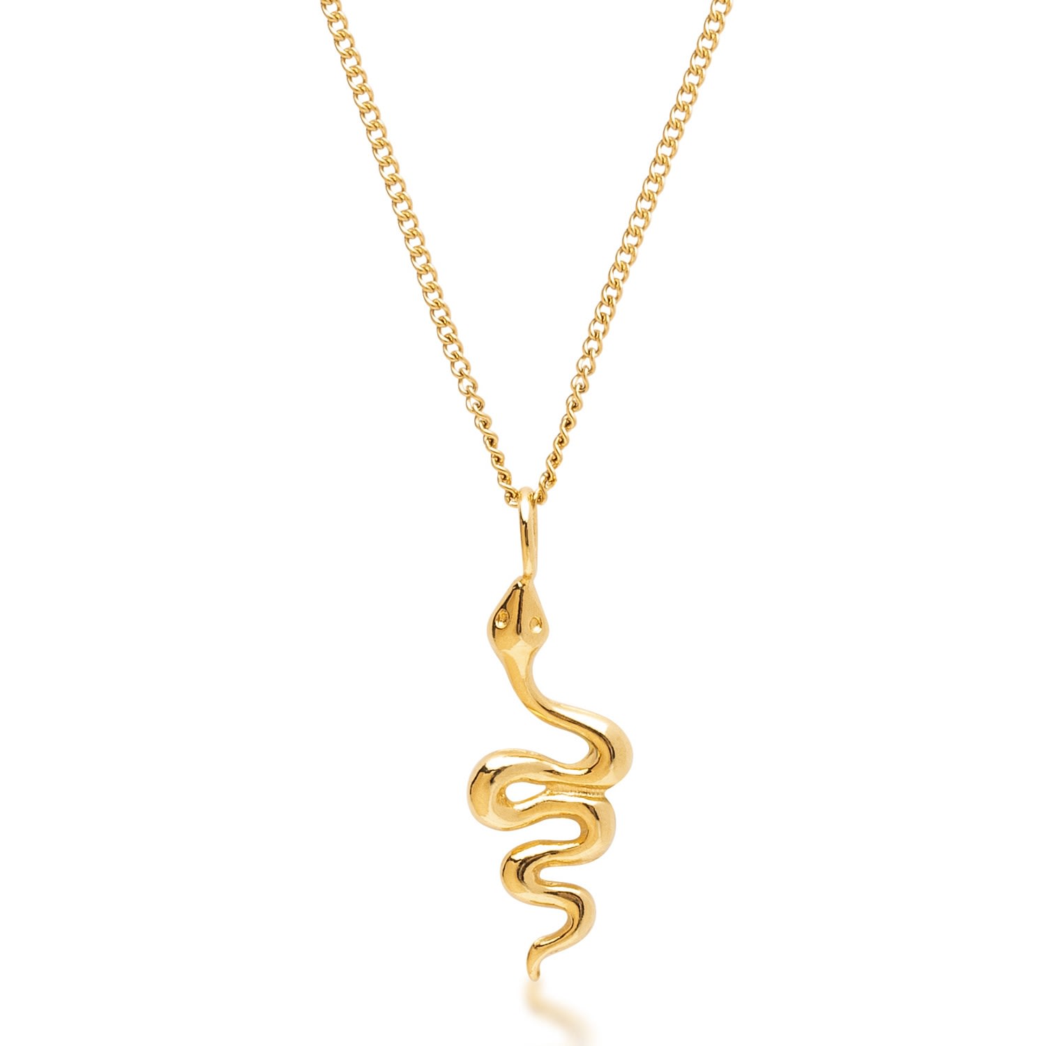 Women’s Gold Necklace With Mini Snake Pendant Nialaya