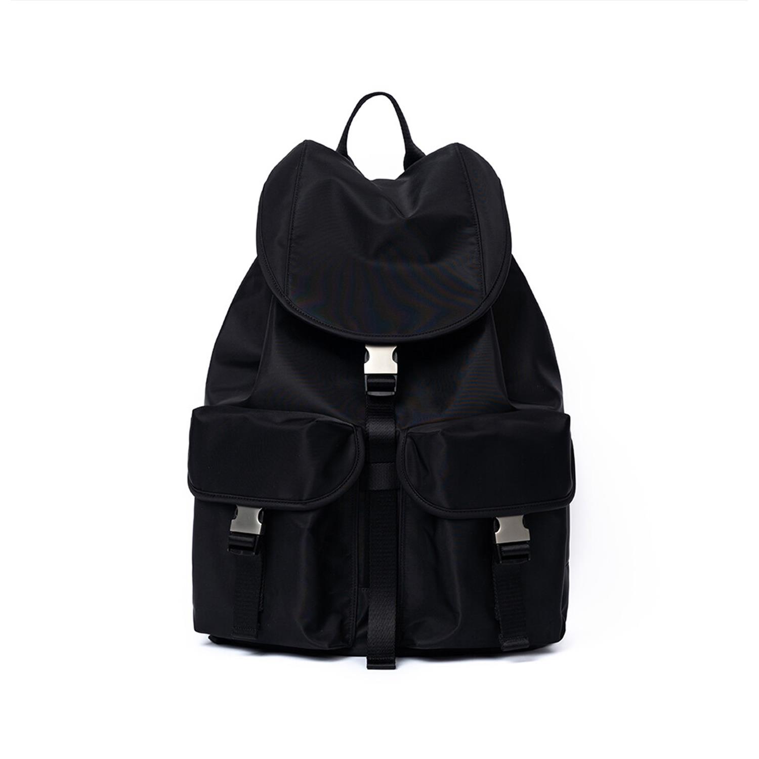 Women’s After Pray Edition Two-Pocket Nylon Cargo Rucksack - Black & Nickel Hah Archive