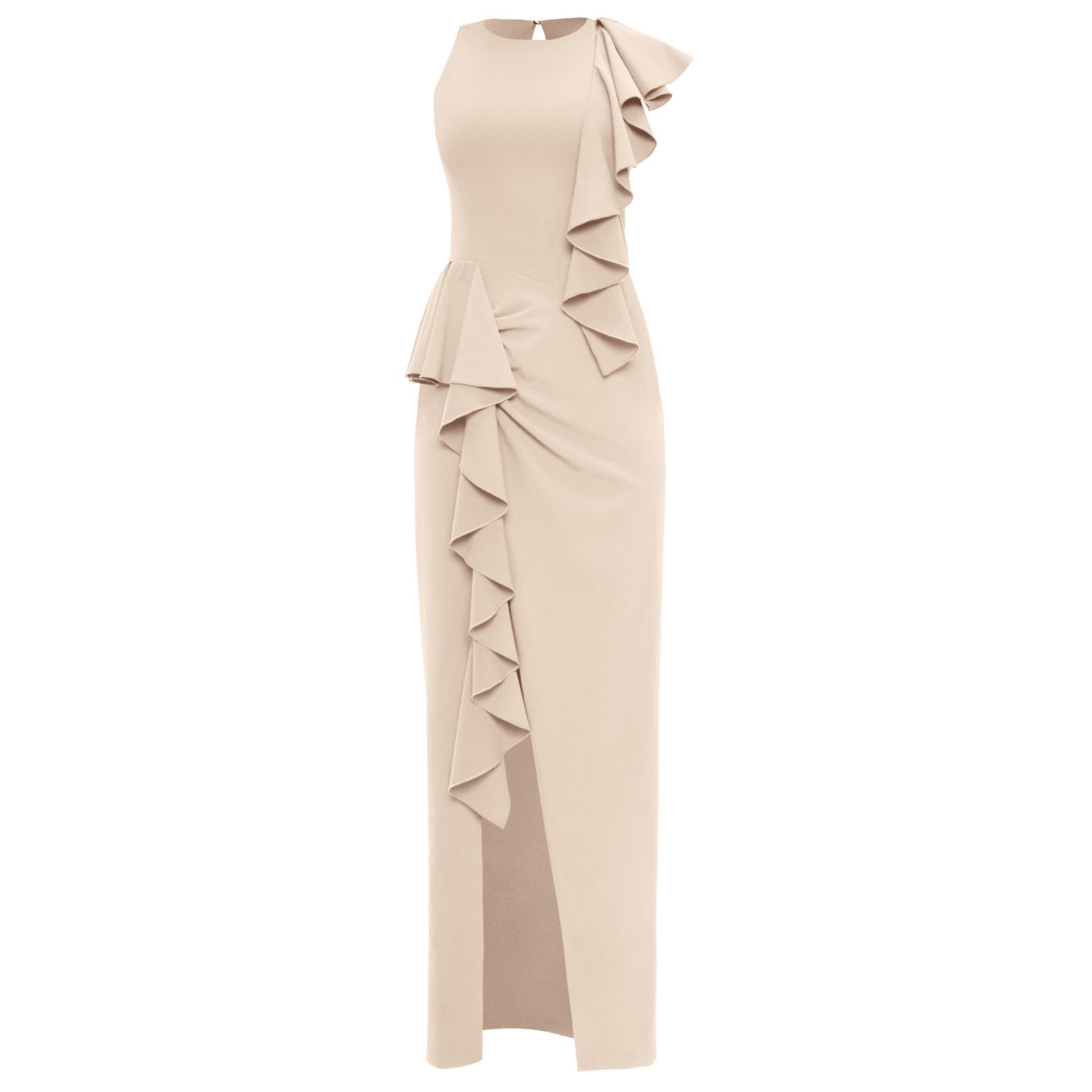 Women’s Neutrals Evening Gown Luna Beige Xxs Angelika Jozefczyk