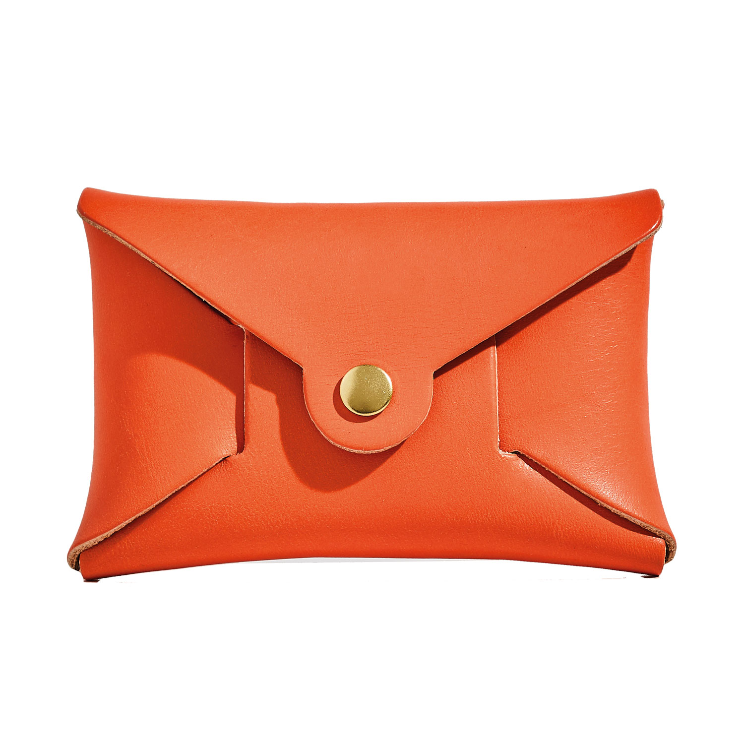 Women’s Yellow / Orange Orange Leather Card + Coin Purse Sbri