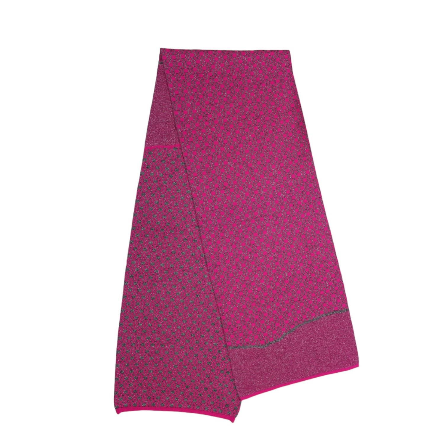 Women’s Double Side River Scarf - Fuchsia, Charcoal One Size Maria Aristidou