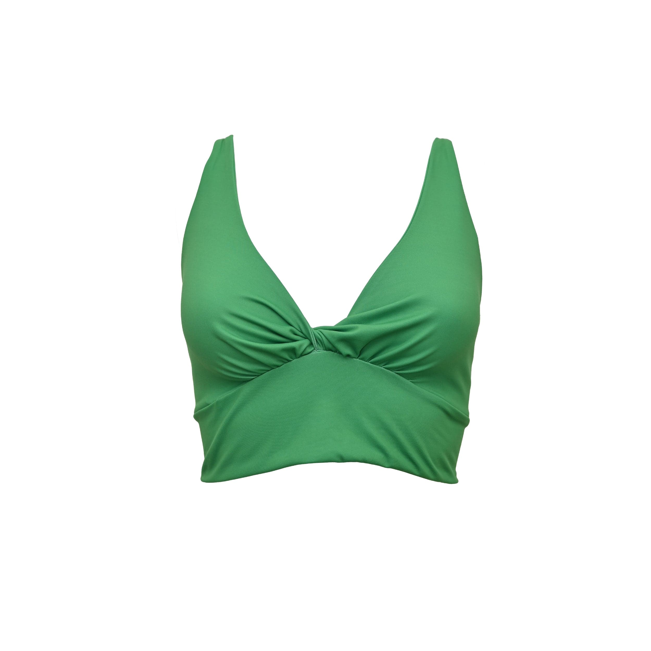 Women’s Ada Organic Cotton Twist Around Sports Bra Kelly Green Extra Small Lezat