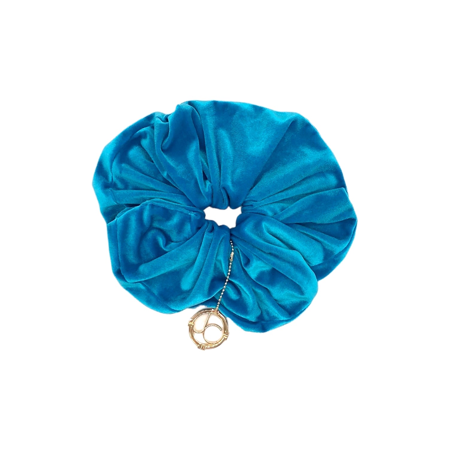 Women’s Blue Oh Halo Azure Velour Scrunchy One Size Julia Clancey