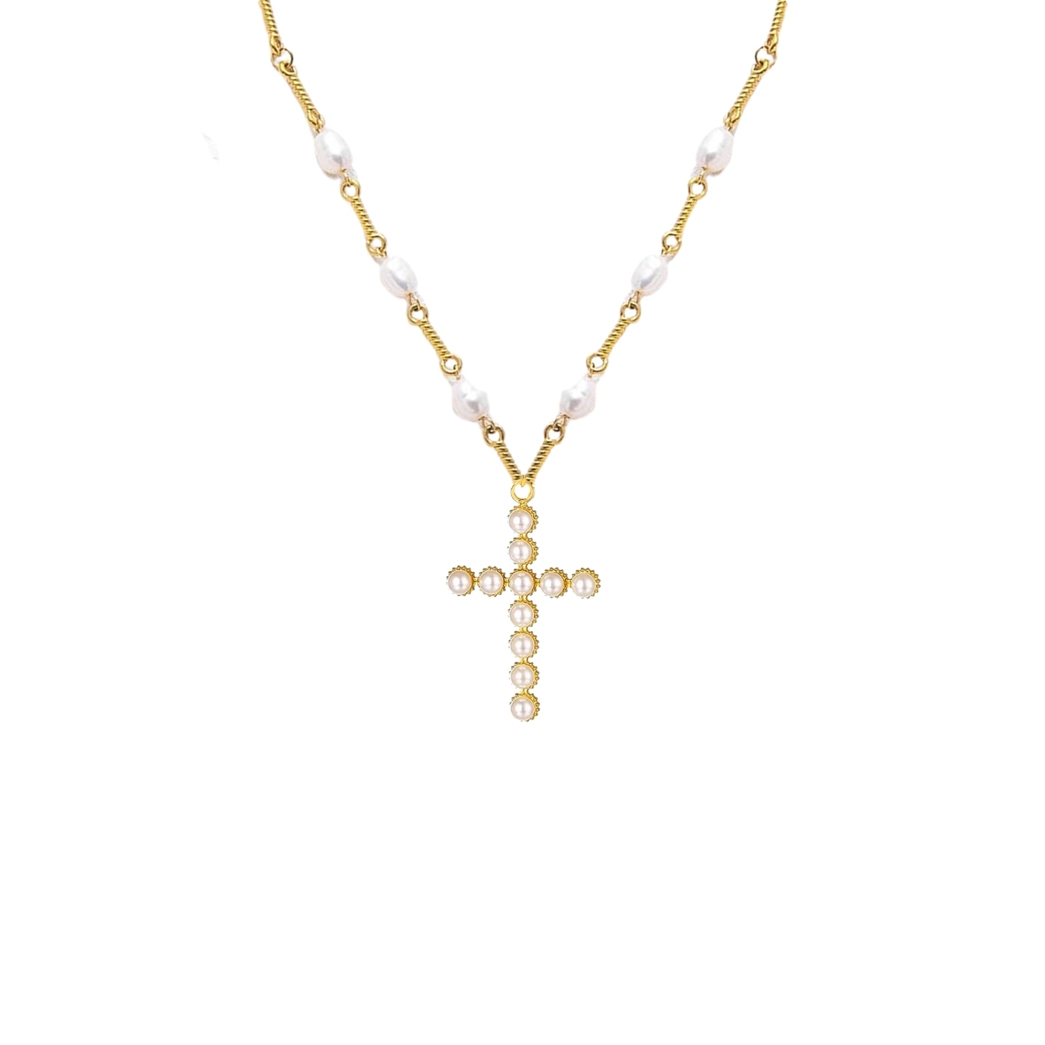 Women’s Gold Solace Cross Necklace Eljae