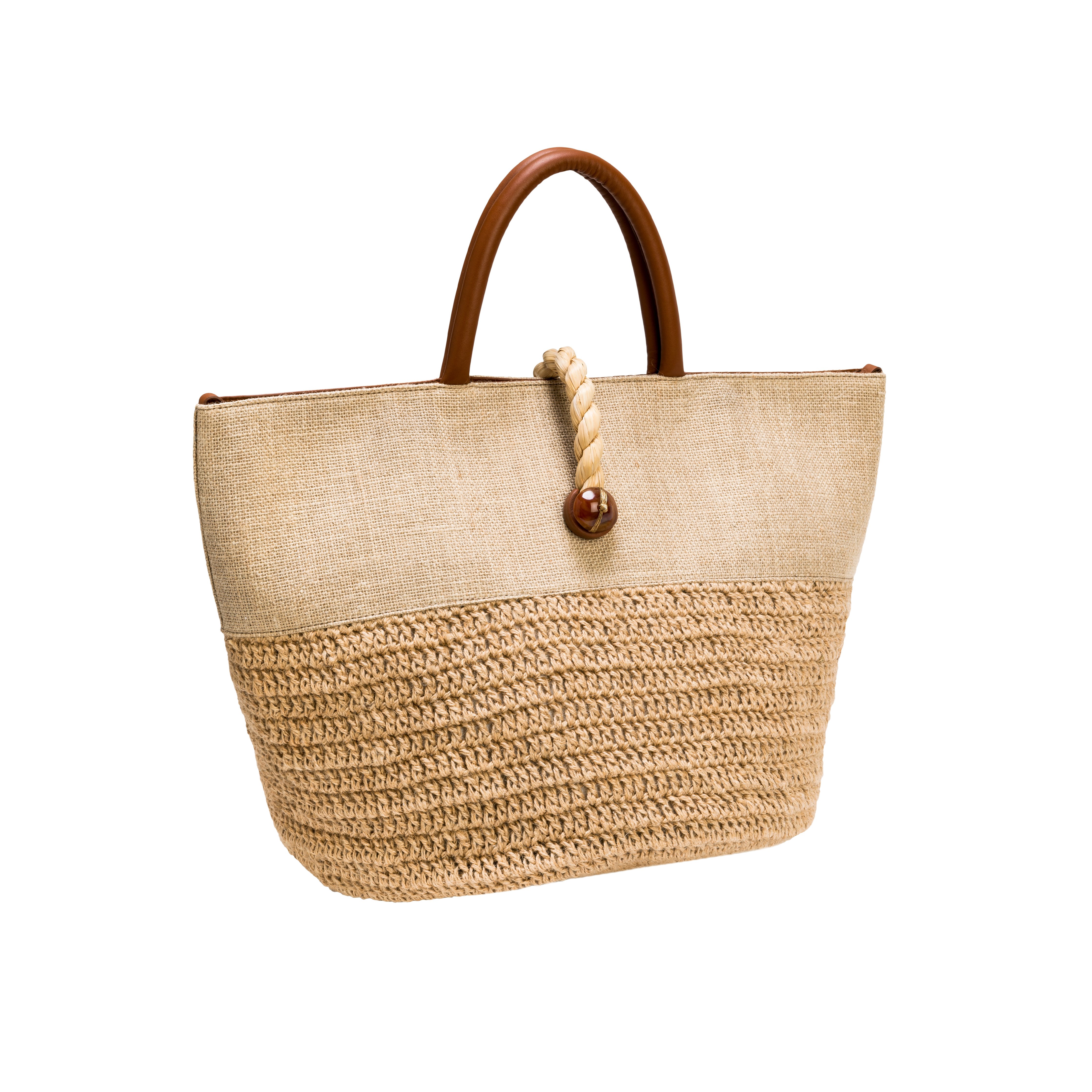 Women’s Neutrals Almeria Natural Large Round Tote Bag Large Serena Uziyel