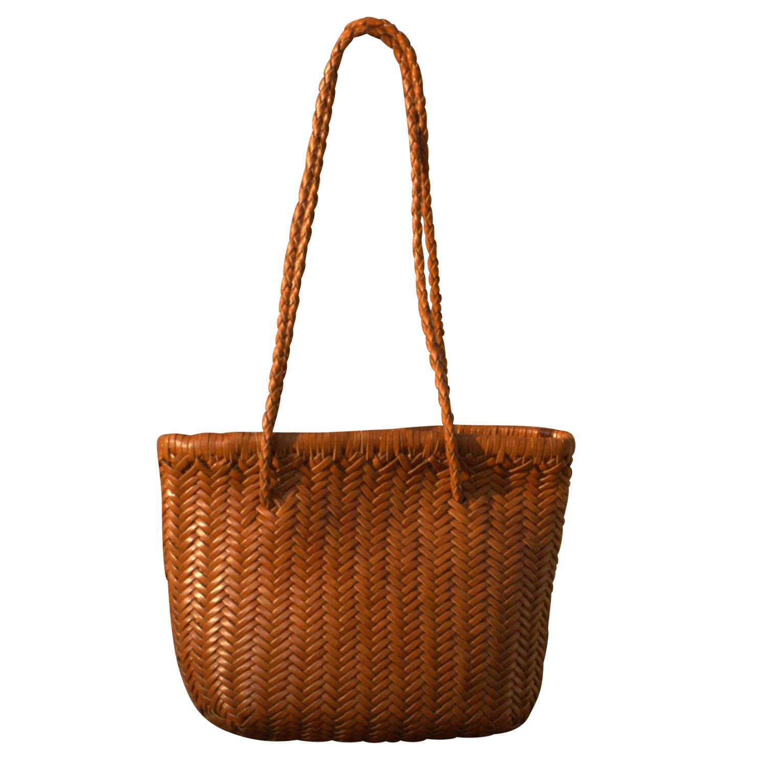 Women’s Brown Zigzag Woven Leather Handbag In Small Size â€˜Carla’ - Tan Rimini