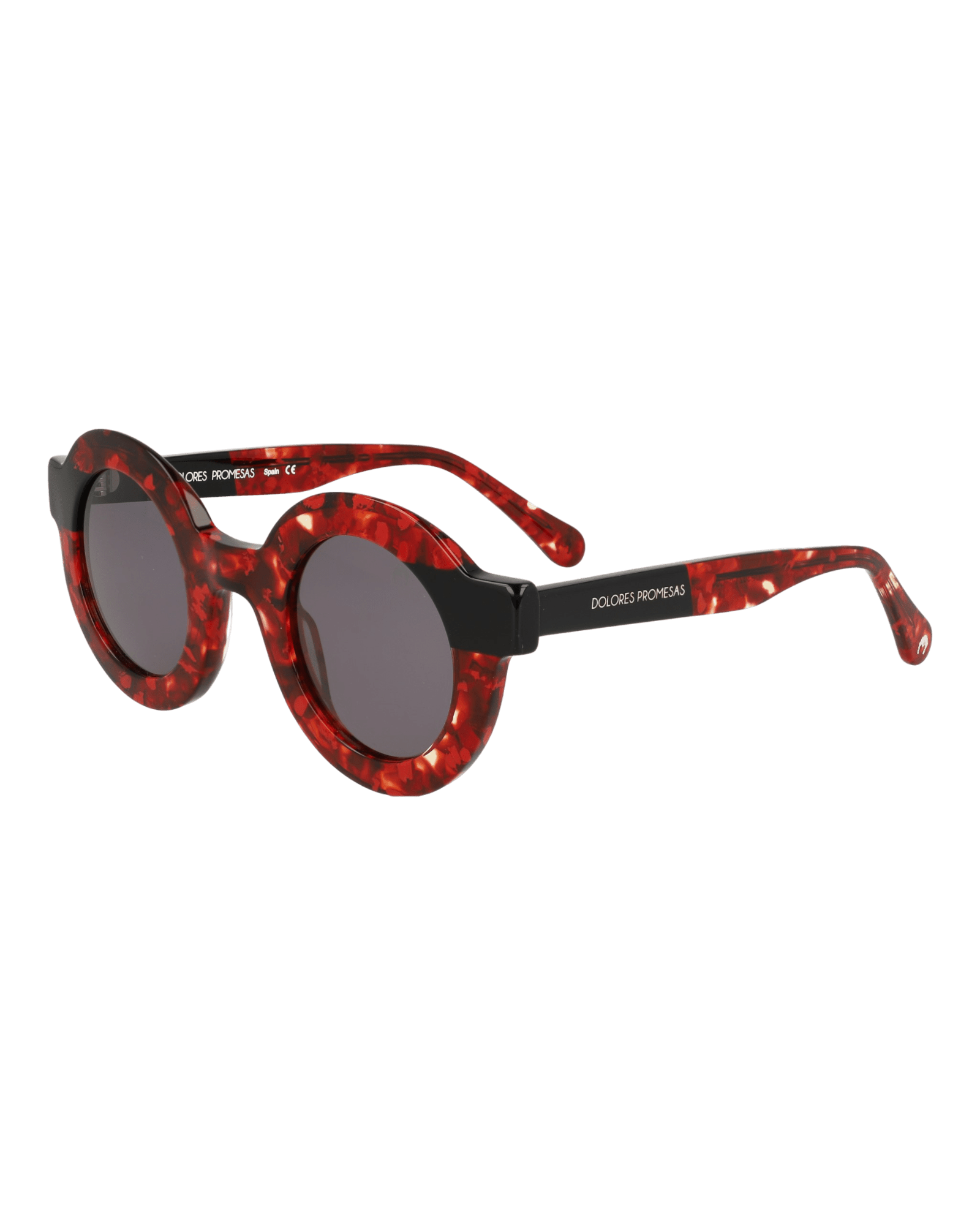 Women’s Black / Red Havana Round Cut Glasses Red And Black One Size Dolores Promesas