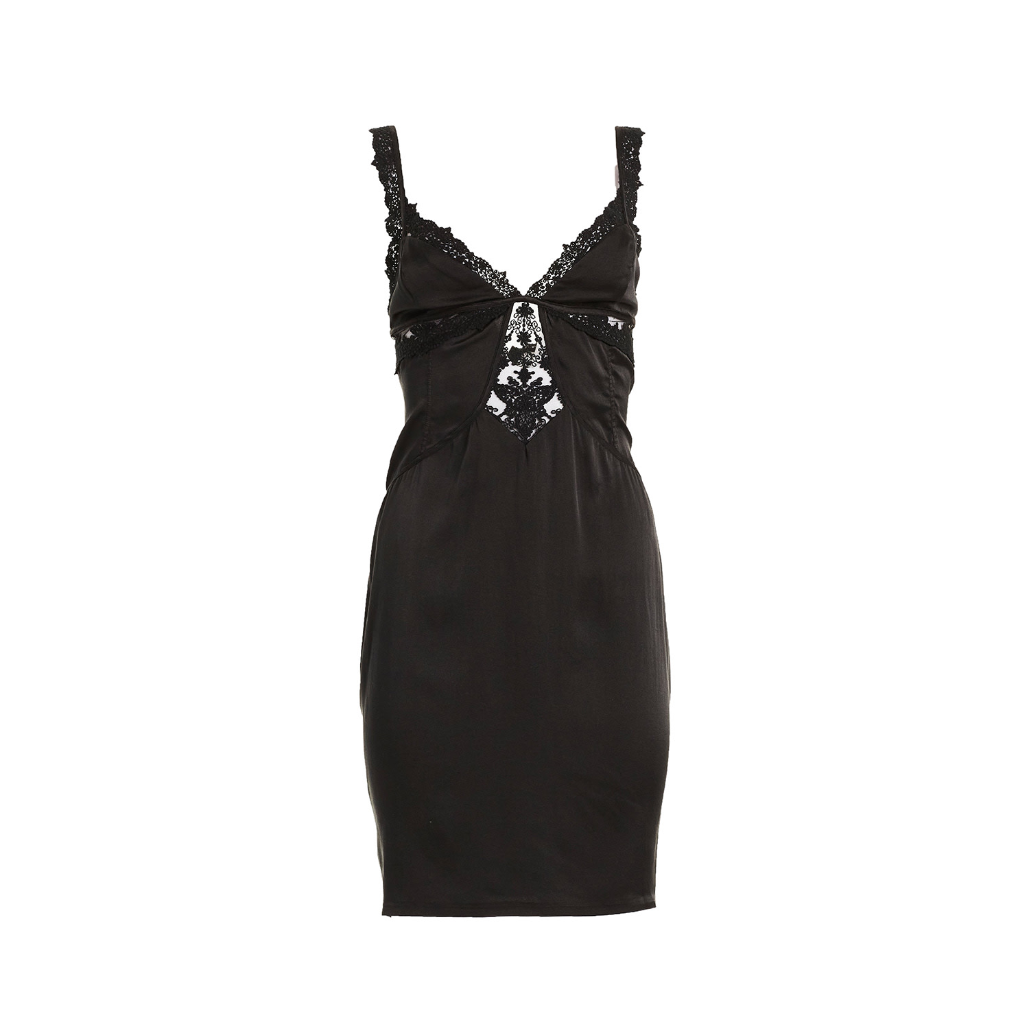 Women’s Black Natalia Lace Slip Dress - Silk Lycra Small Secret Mission