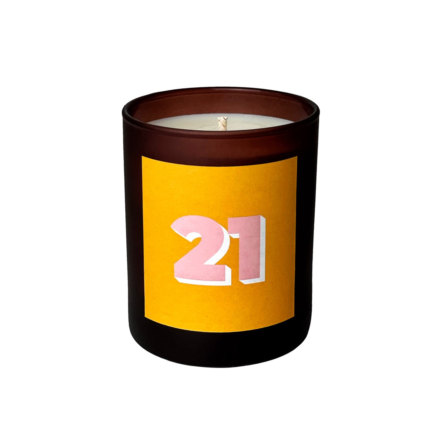 Yellow / Orange Number Candle 21 - Nom Refillable Midi Milestone Candle Little Karma Co. Ltd