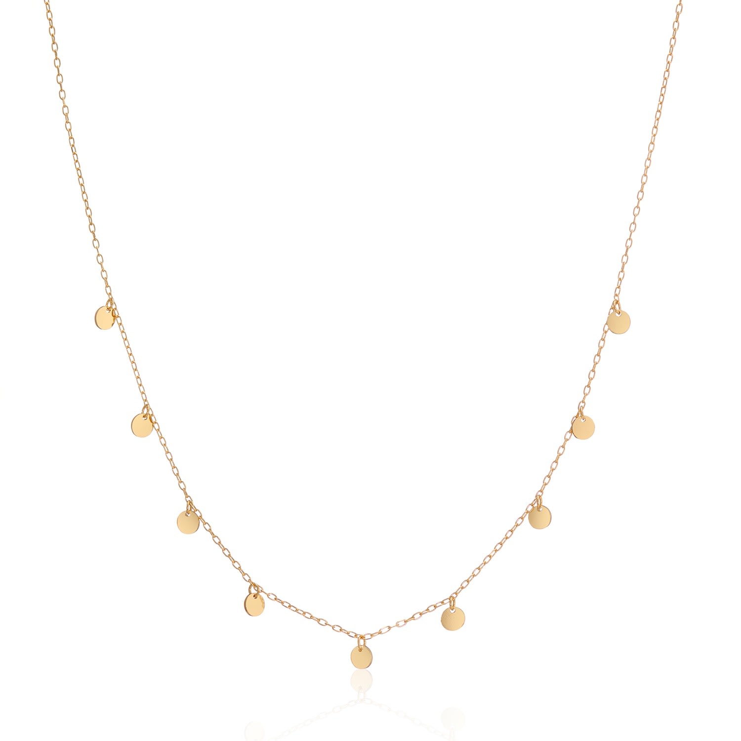 Women’s Frascati Yellow Gold Multi Disc Necklace Auree Jewellery