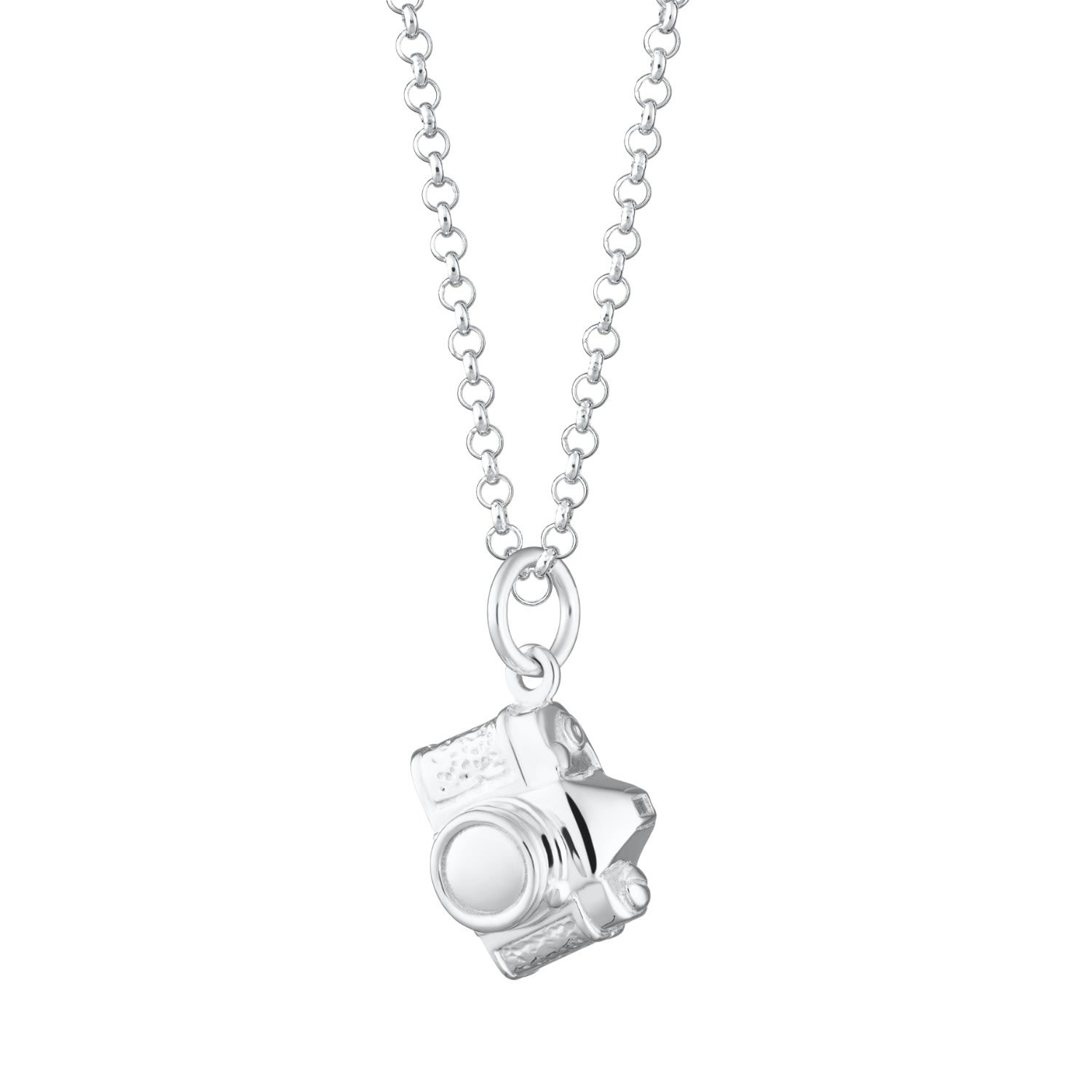 Women’s Sterling Silver Vintage Camera Necklace Lily Charmed